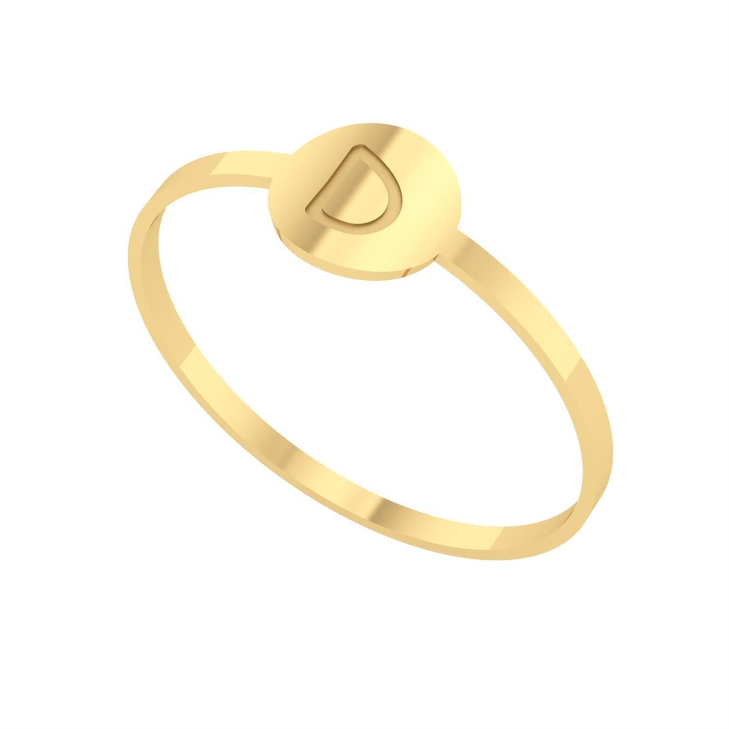 Anel Chapinha D Ouro 18k