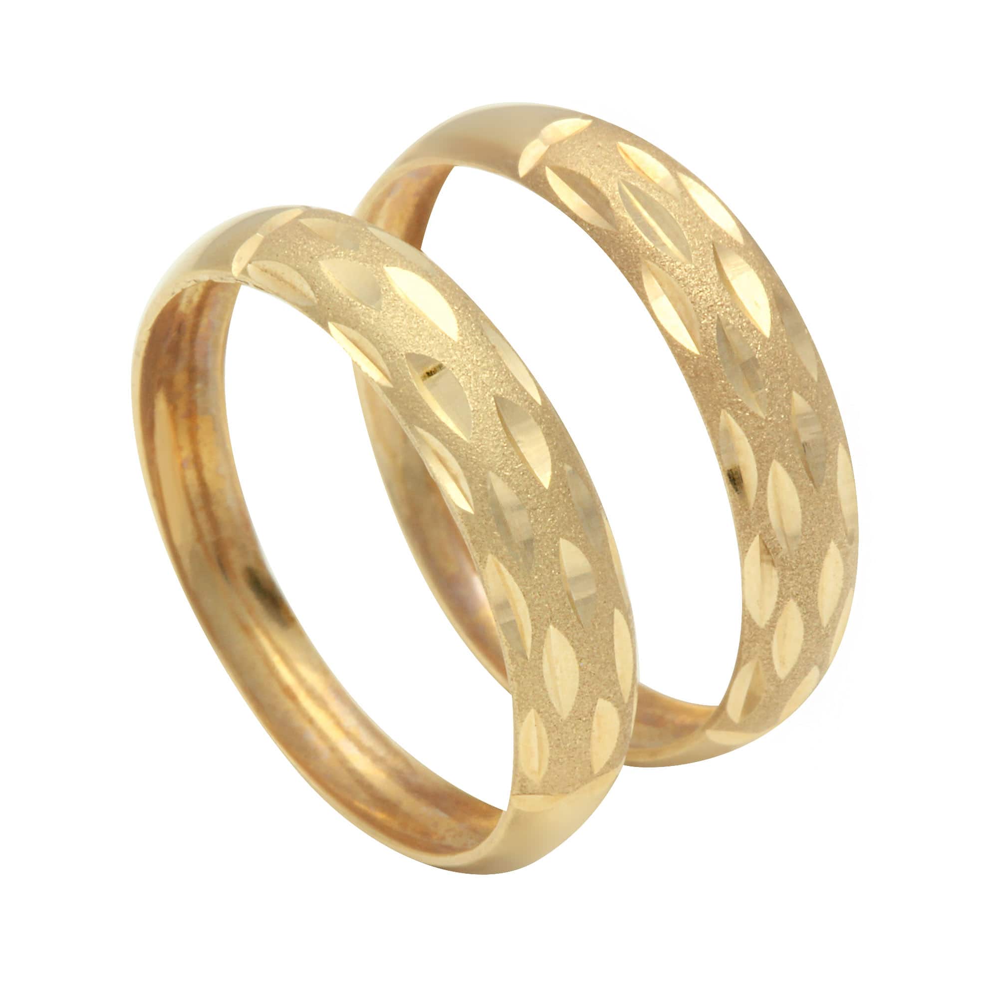 Anel Par Aparador Diamantado Ouro 18k