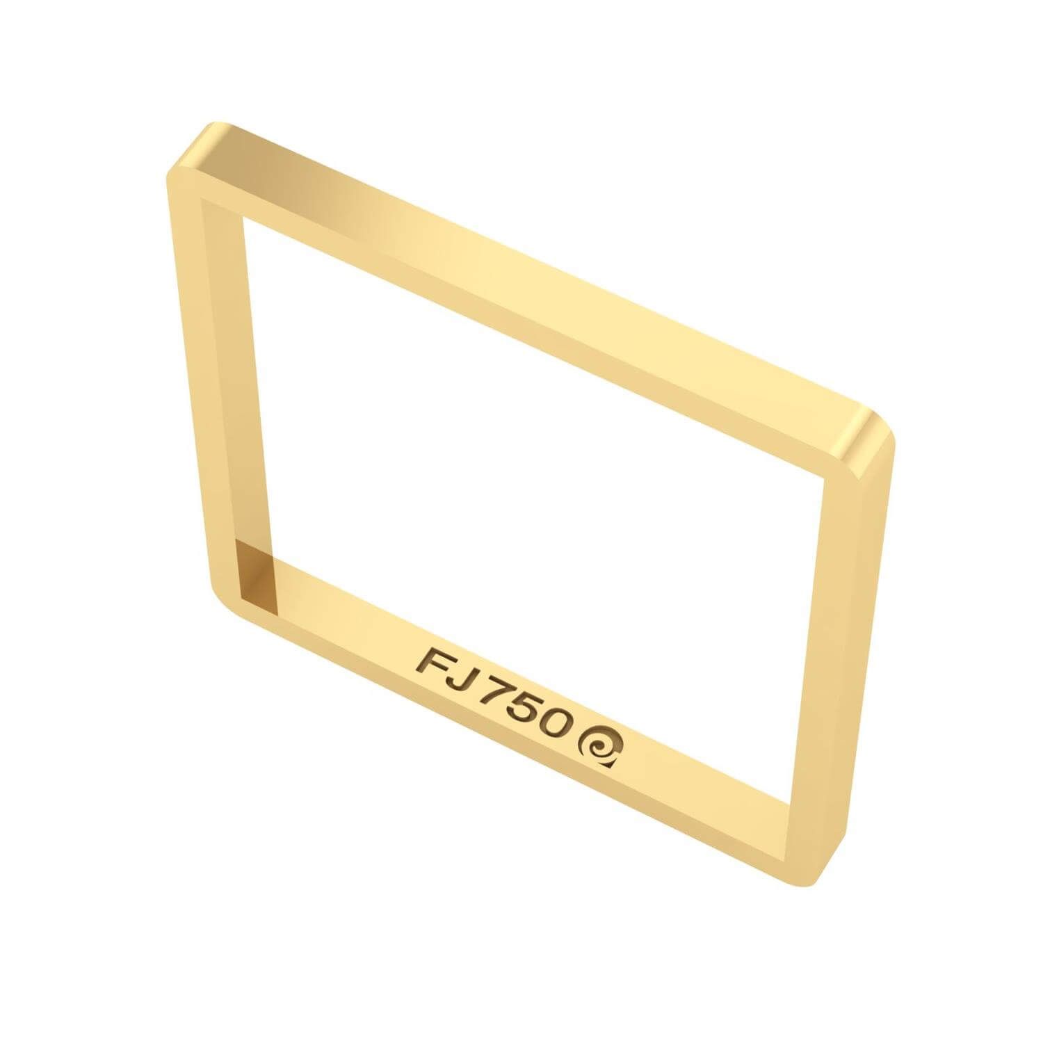 Anel Quadrado Xuxa 1,5mm Ouro 18k
