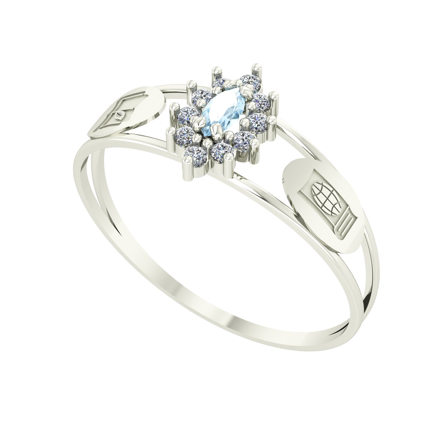 Anel Formatura Baguete Análise de Sistemas Ouro 18k