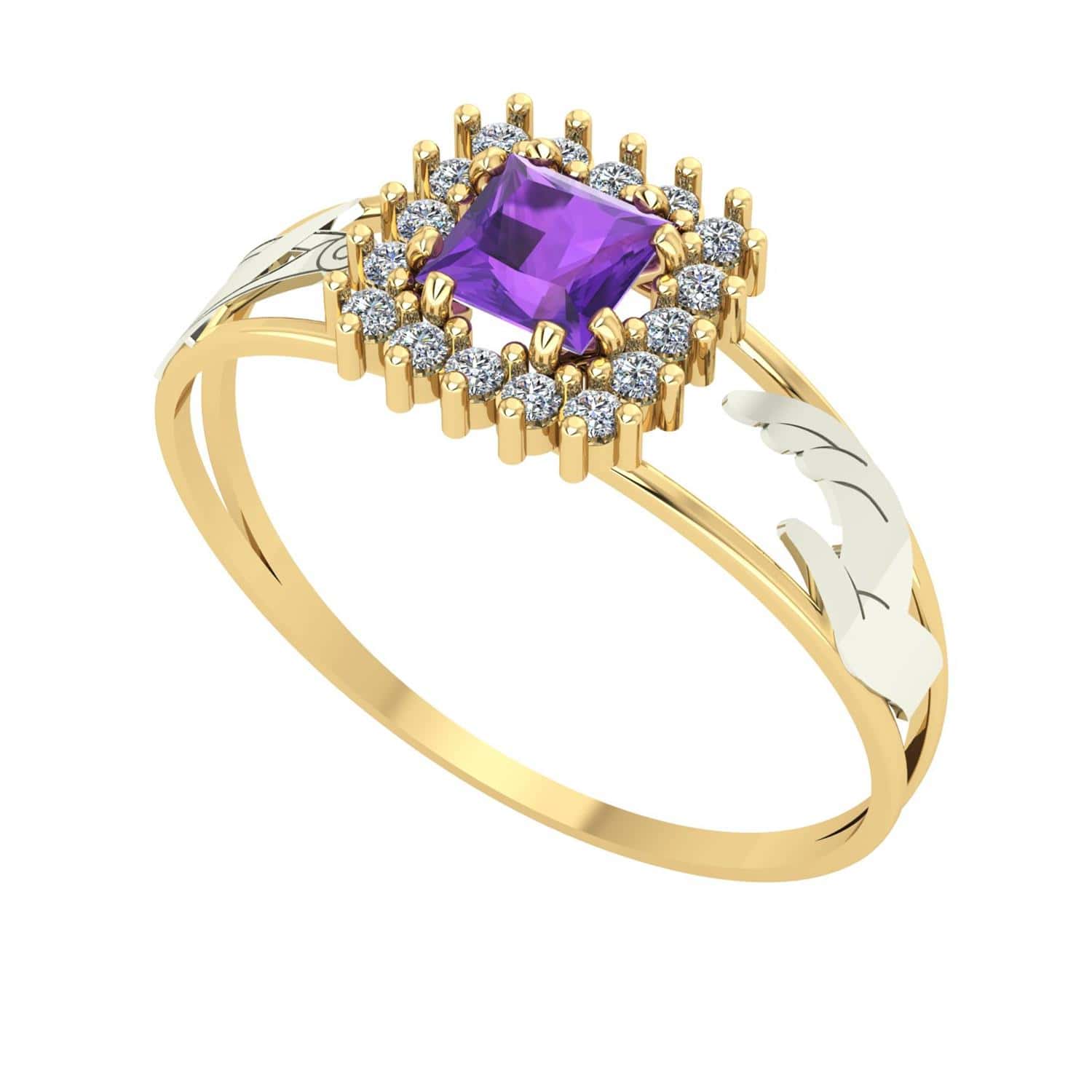 Anel Formatura Quadrado Moda Ouro 18k