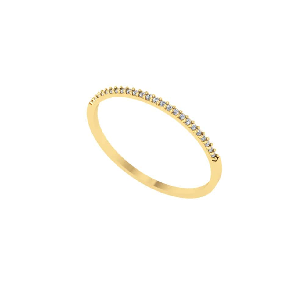 Anel Aparador Fininho com Diamante Ouro 18k