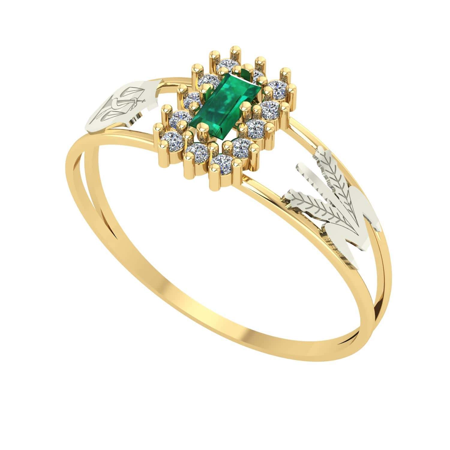 Anel Formatura Baguete Nutrição Ouro 18k