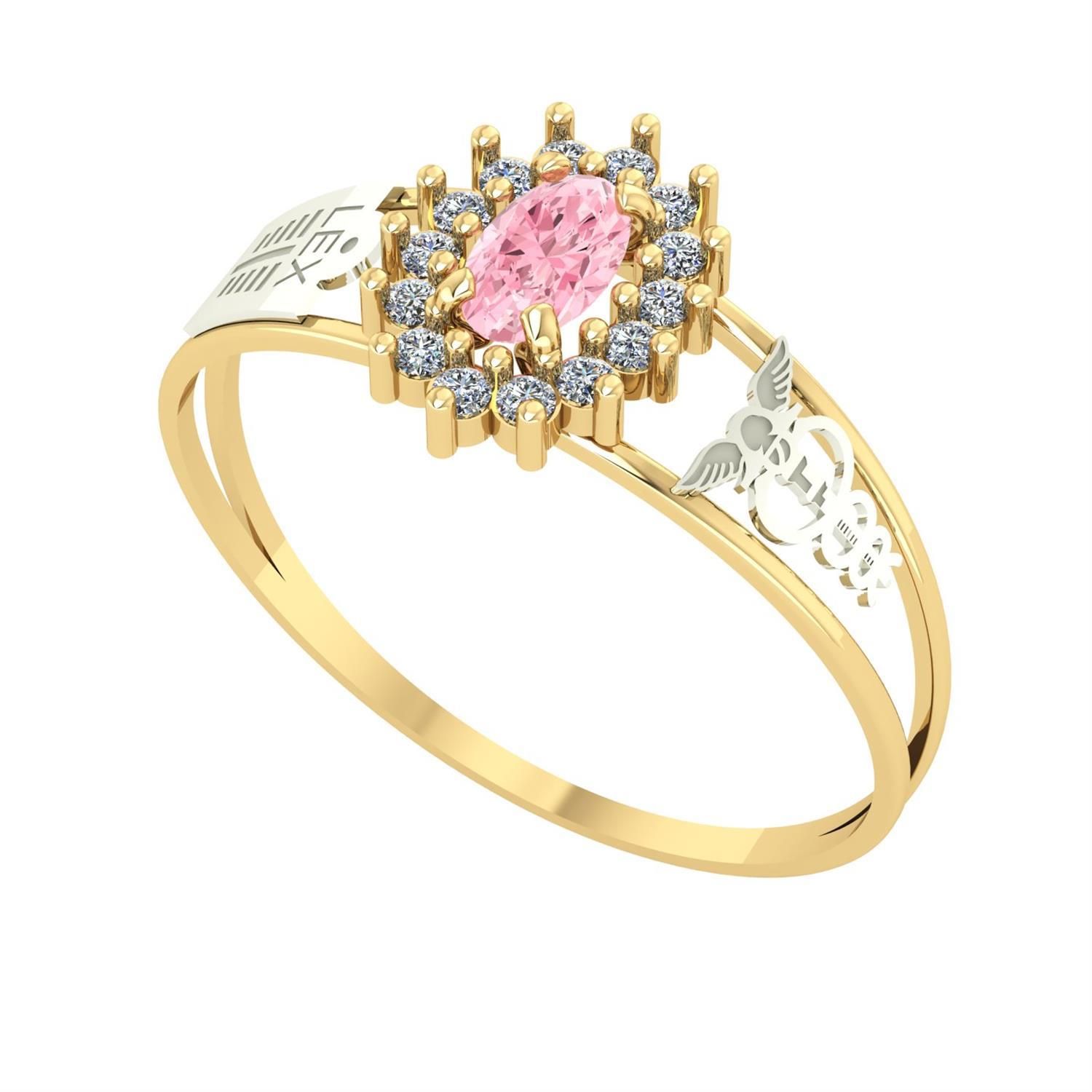 Anel Formatura Oval Grande Ciências Contábeis Ouro 18k