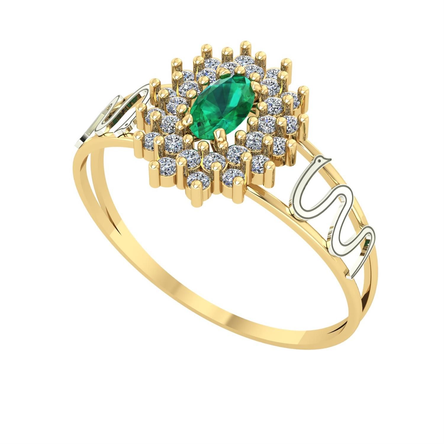 Anel Formatura Oval Grande 2 Fileiras Medicina Ouro 18k