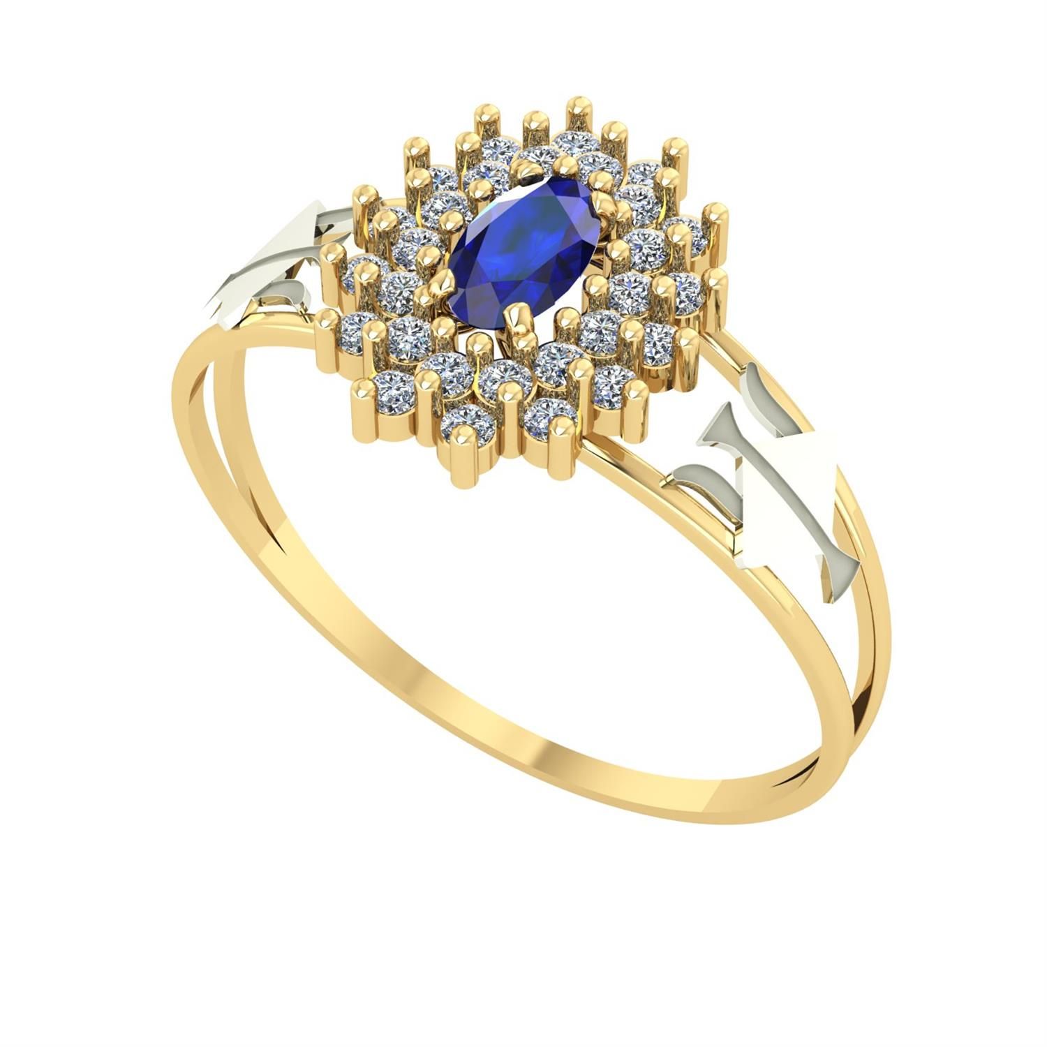 Anel Formatura Oval Grande 2 Fileira Recursos Humanos Ouro 18k