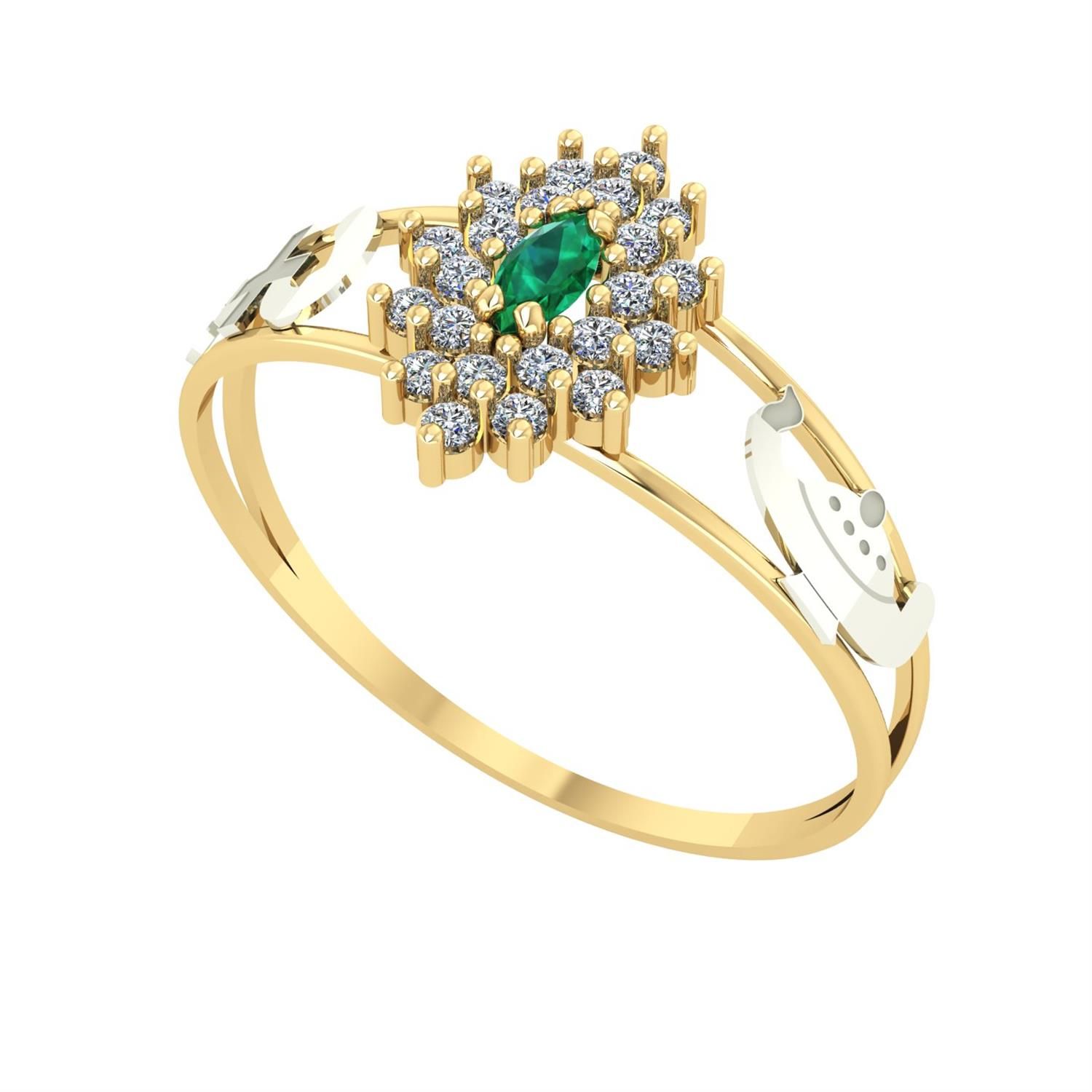 Anel Formatura Navete 2 Fileiras Enfermagem Ouro 18k