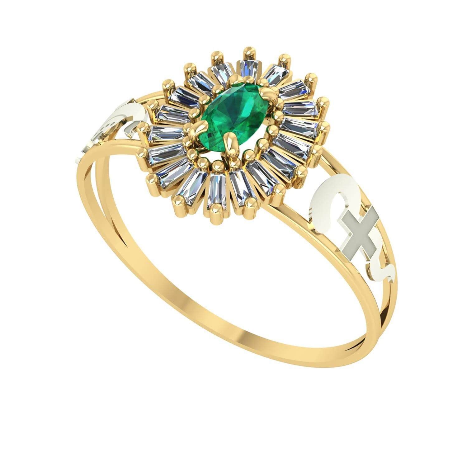 Anel Formatura Pizza Oval Enfermagem Ouro 18k