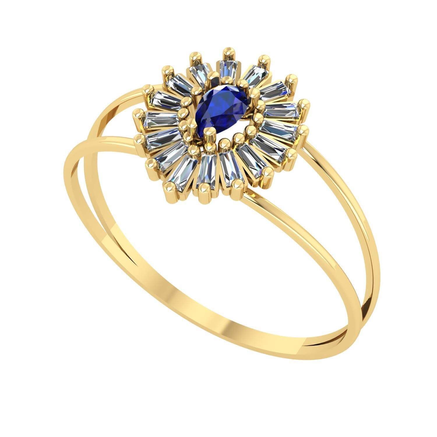 Anel Formatura Gota Pizza Ouro 18k