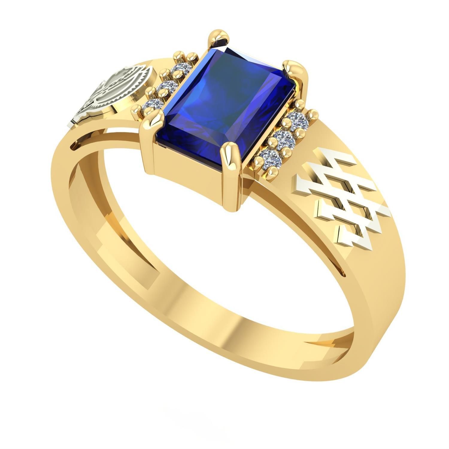 Anel Formatura Retangular Engenharia Elétrica Ouro 18k