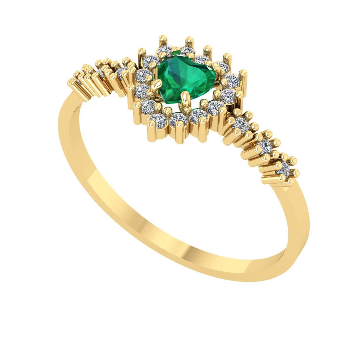 Anel Coração Formatura Aro com Pedras Enfermagem Ouro 18k
