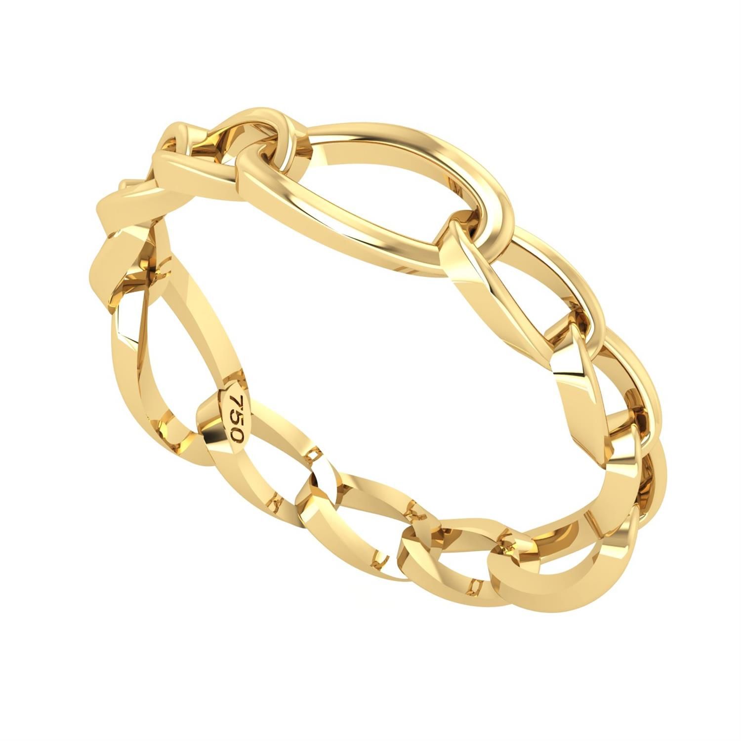 Anel Corrente 3x1 Ouro 18k