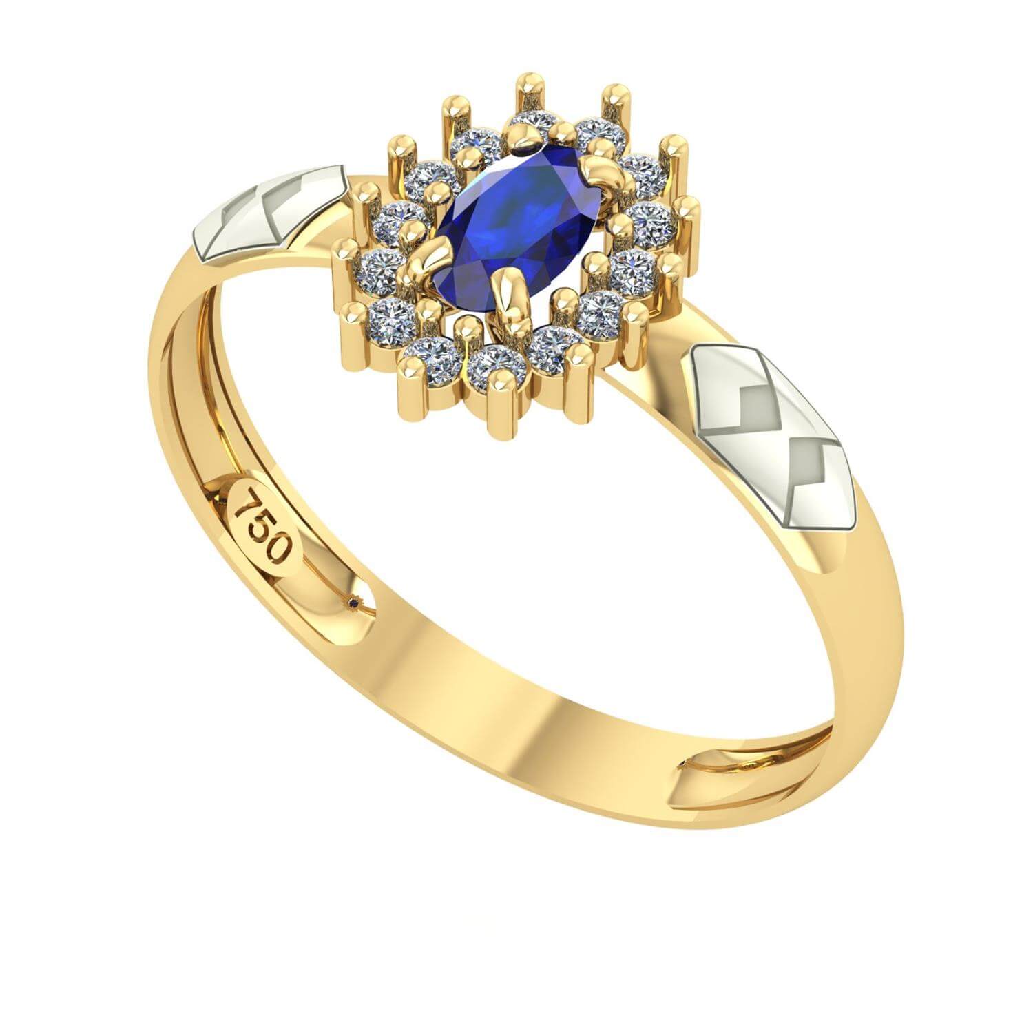 Anel Formatura Oval Aro Inteiro Administração Ouro 18K