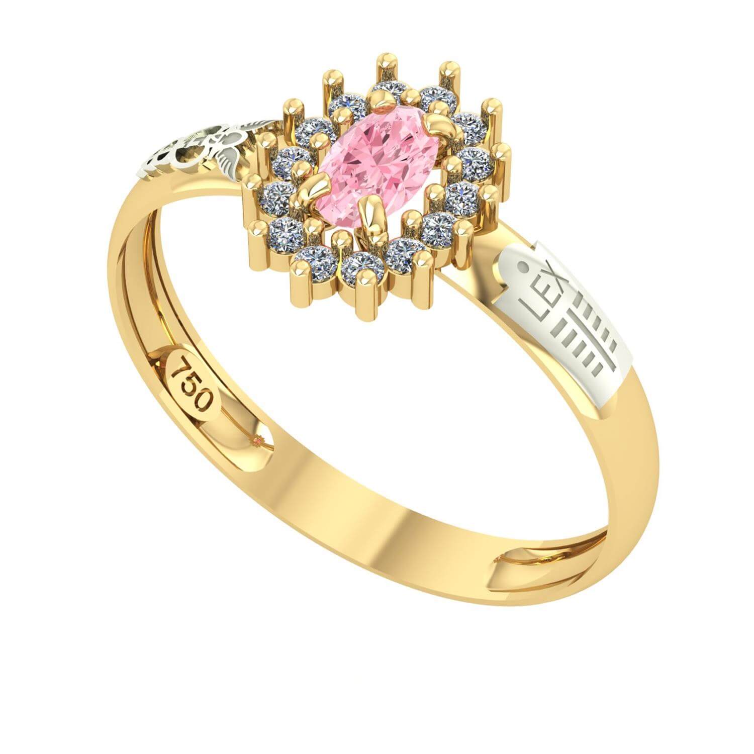 Anel de Formatura Oval Aro Inteiro Ciencias Contábeis Ouro 18k