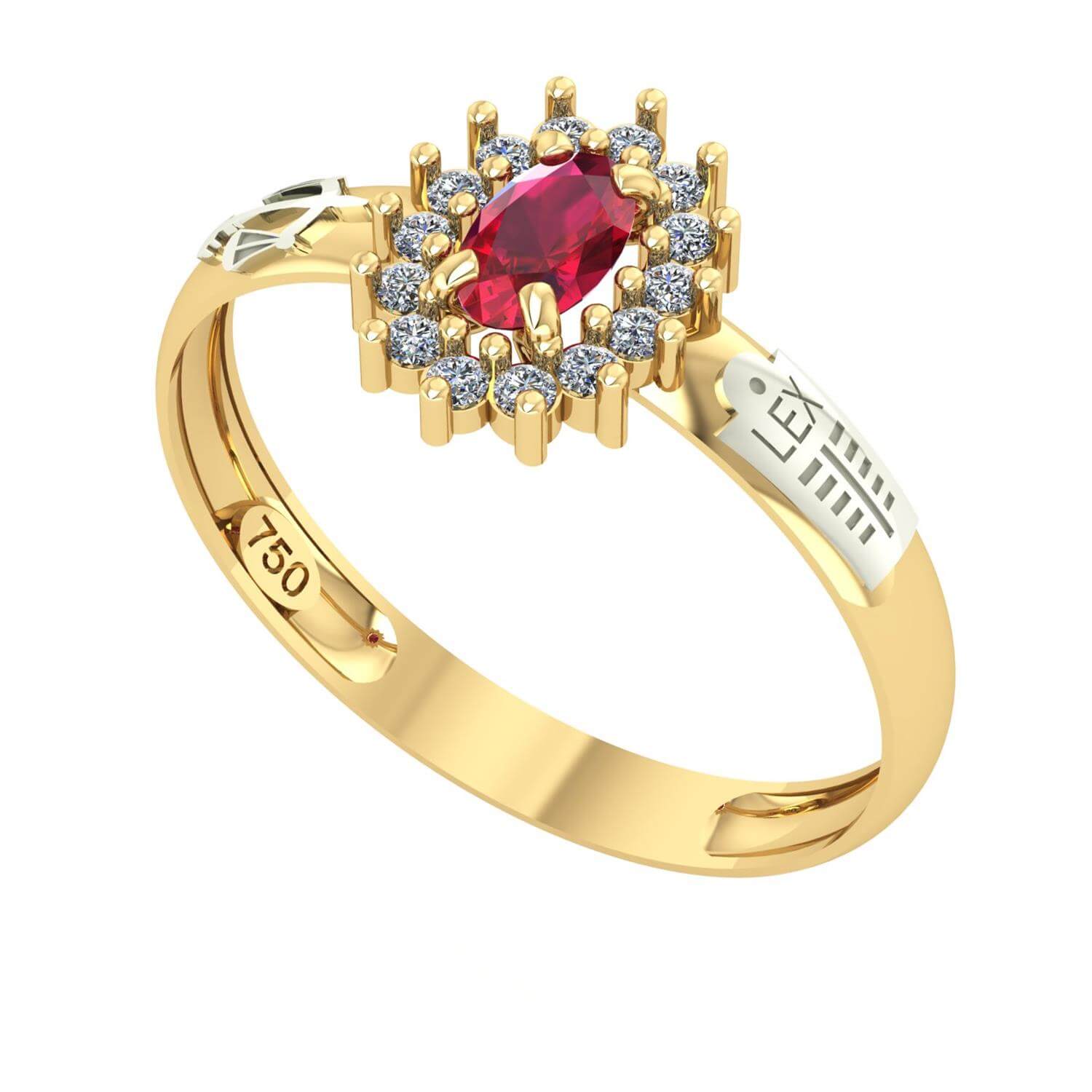 Anel de Formatura Oval Aro Inteiro Direito Ouro 18k