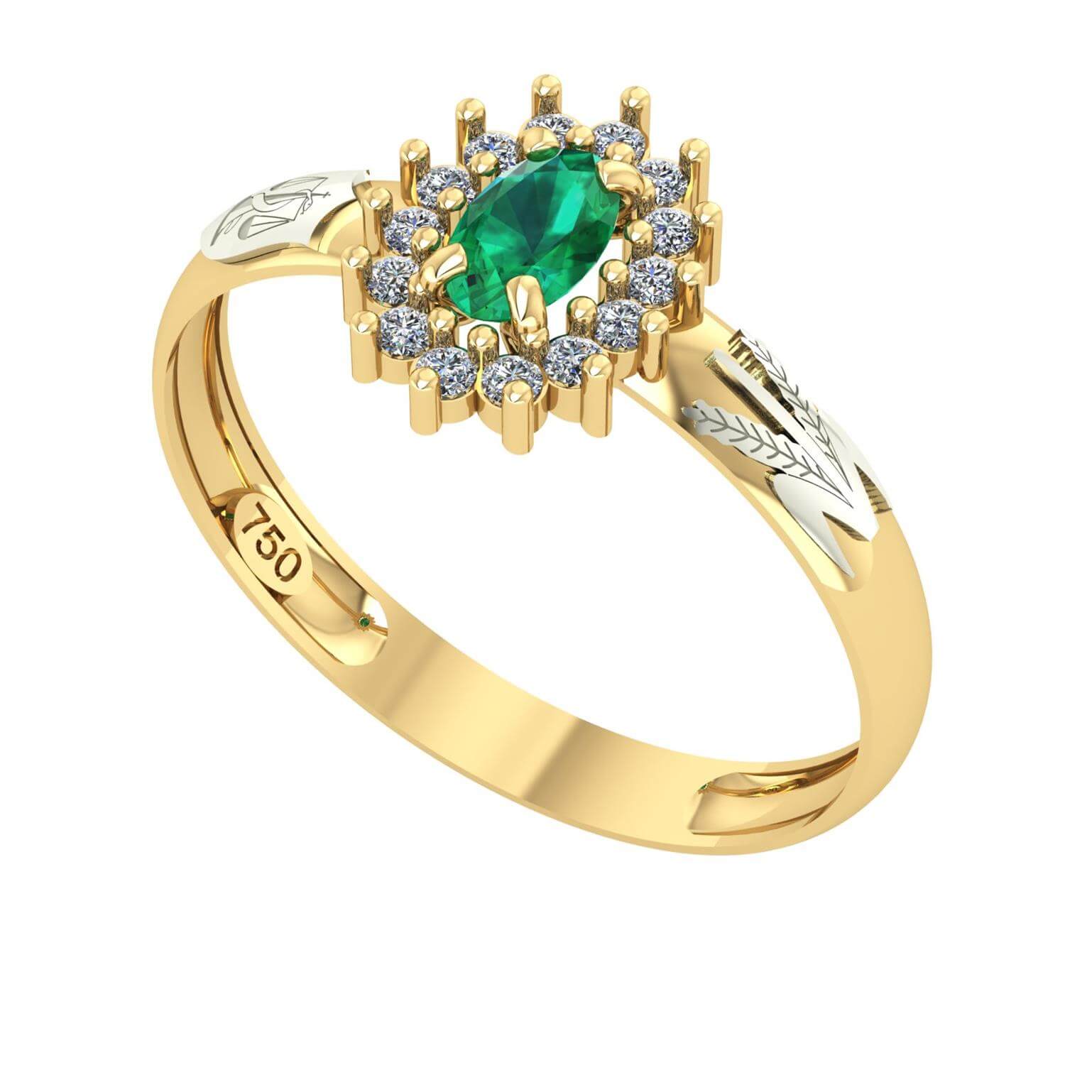 Anel de Formatura Oval Aro Inteiro Nutrição Ouro 18k