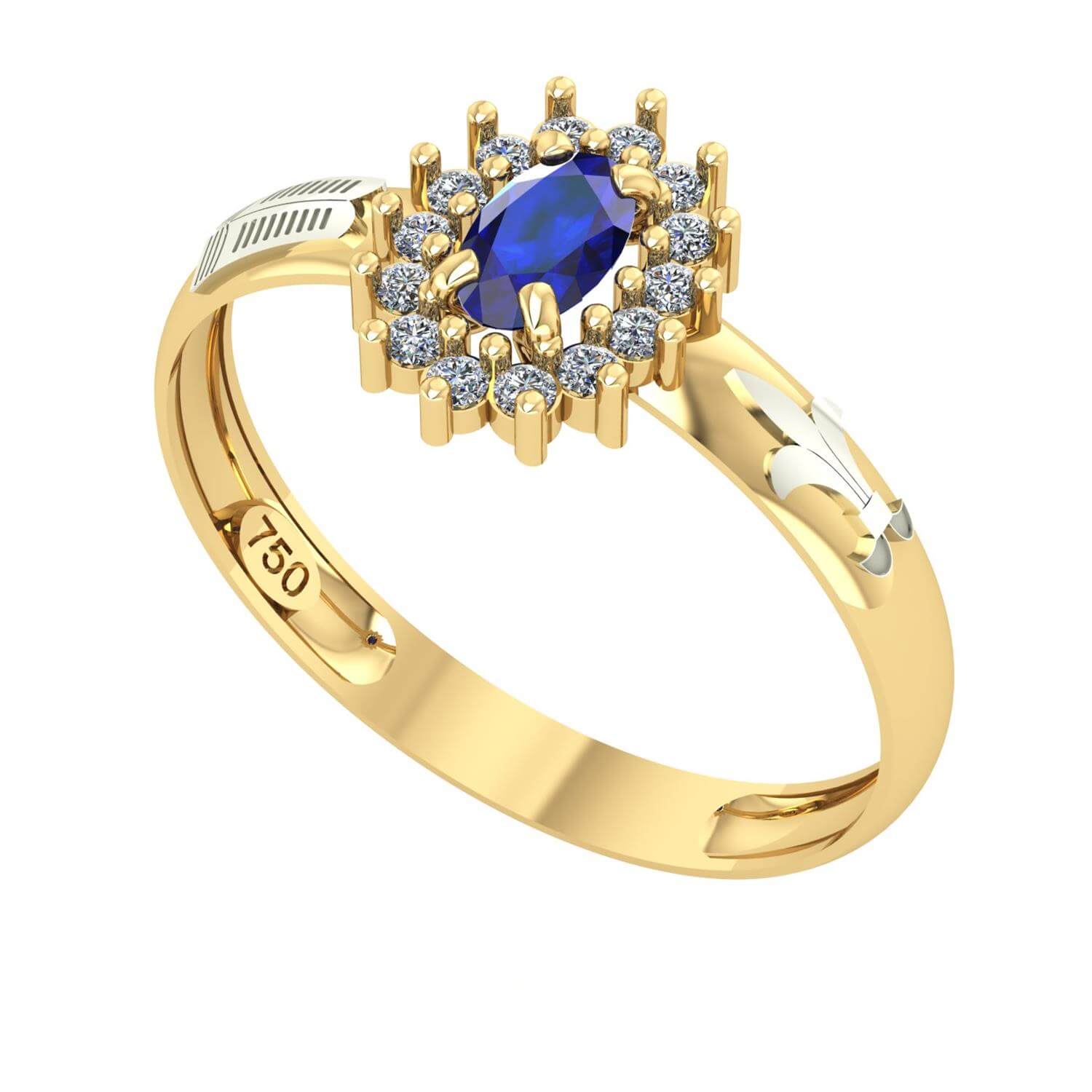 Anel de Formatura Oval Aro Inteiro Pedagogia Ouro 18k