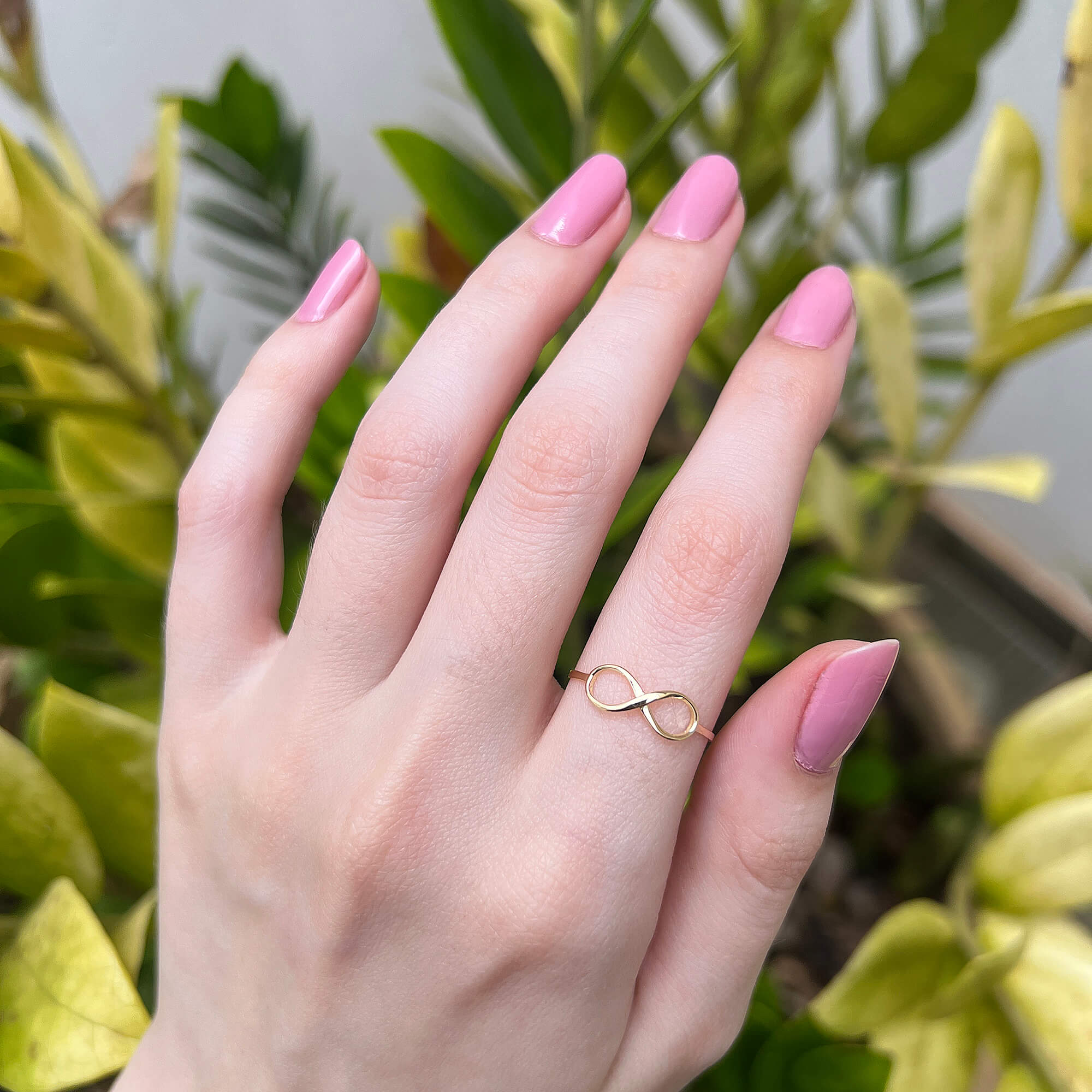 Anel Infinito Ouro 18k