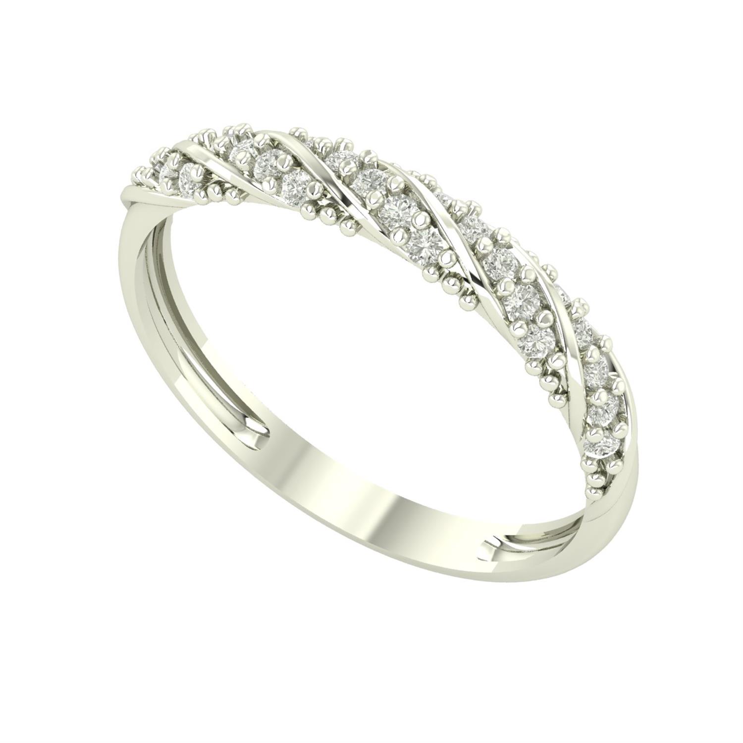 Anel Aparador Trançado com Diamantes Moissanita Ouro 18K