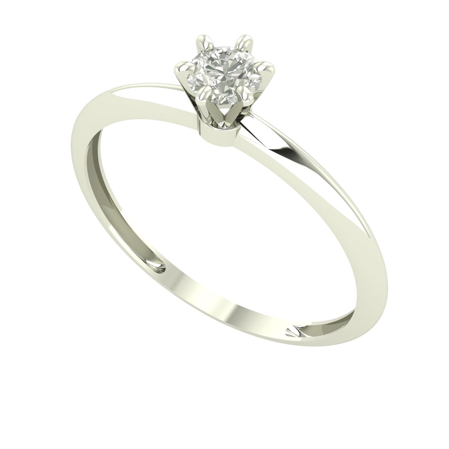 Anel Solitário 4mm Diamante Moissanita Ouro 18K