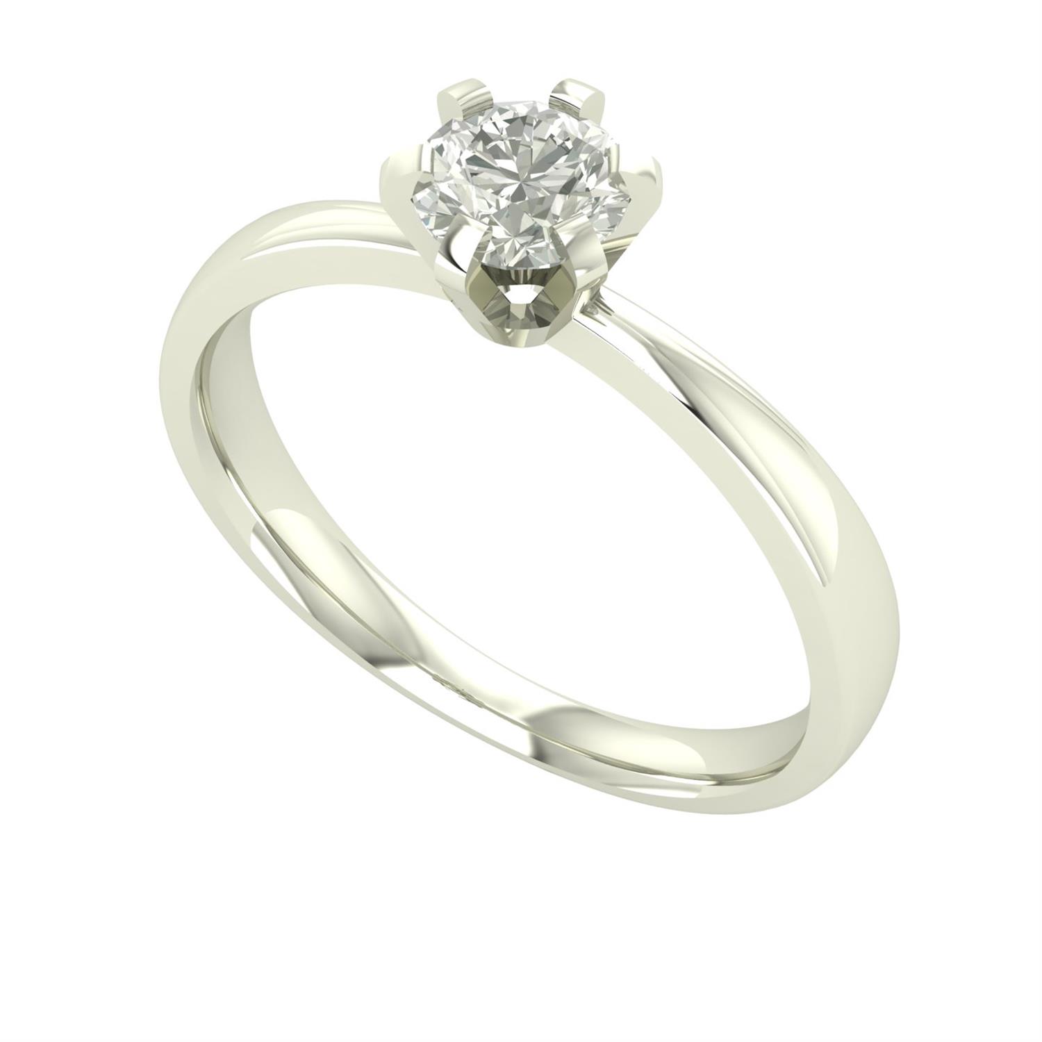 Anel Solitário 5mm Diamante Moissanita Ouro 18K