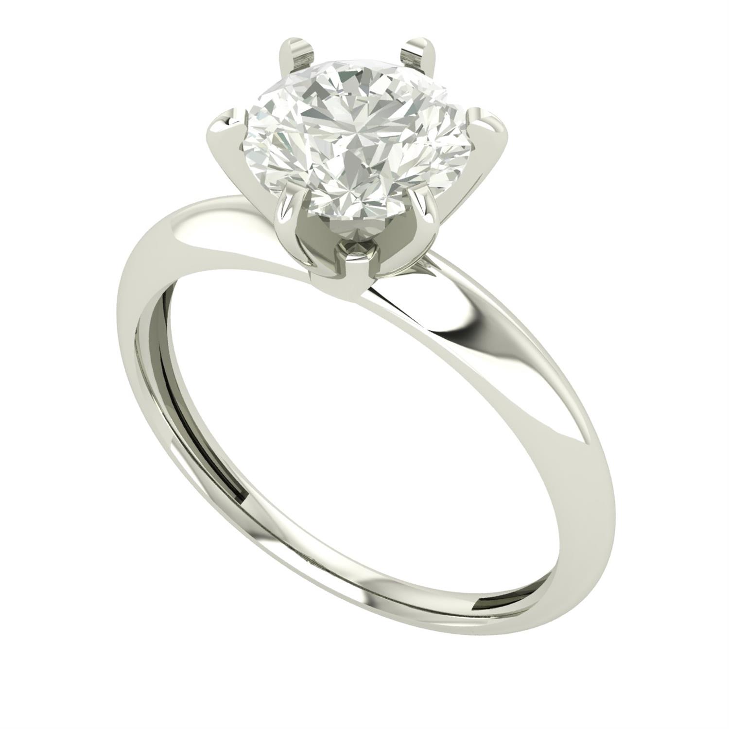 Anel Solitário 8mm Moissanite Ouro 18K