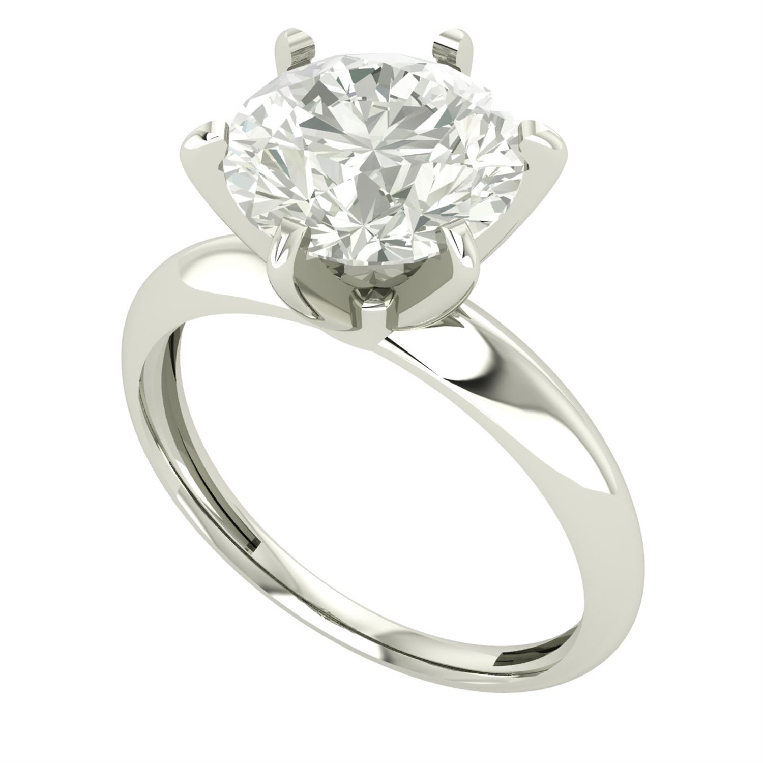 Anel Solitário 10mm Moissanite Ouro 18K