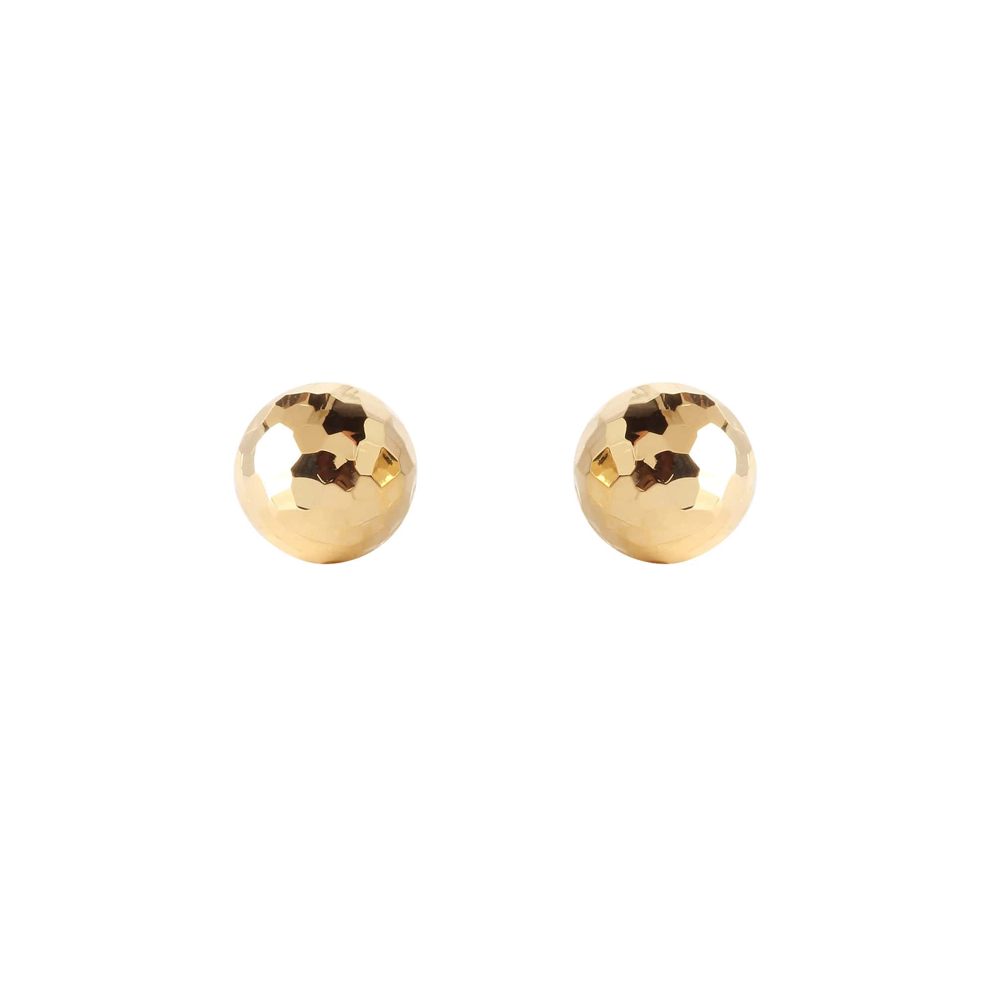Brinco Bola 9mm Diamantada Ouro 18k