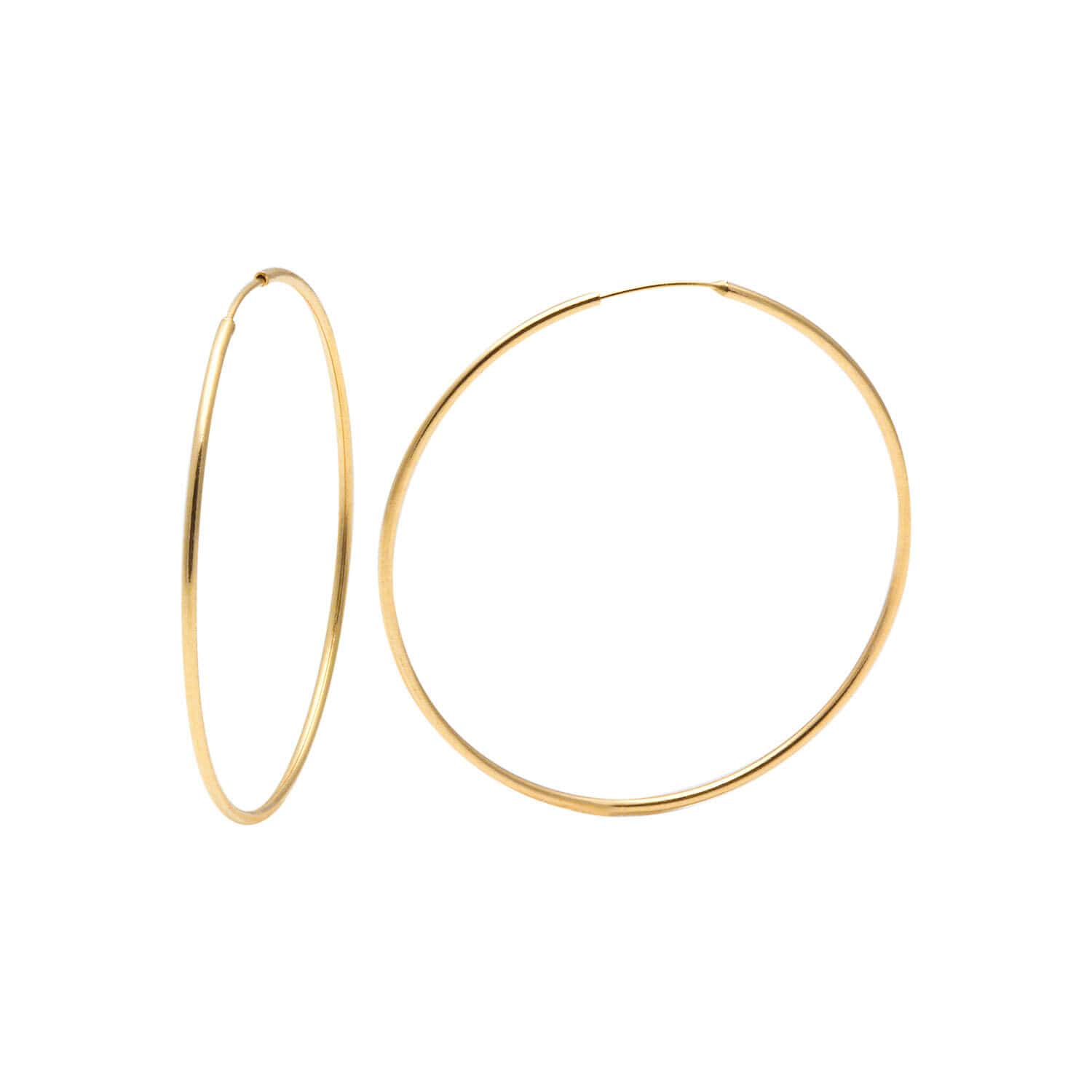 Brinco Argola Oco 0.9mm Ouro 18k