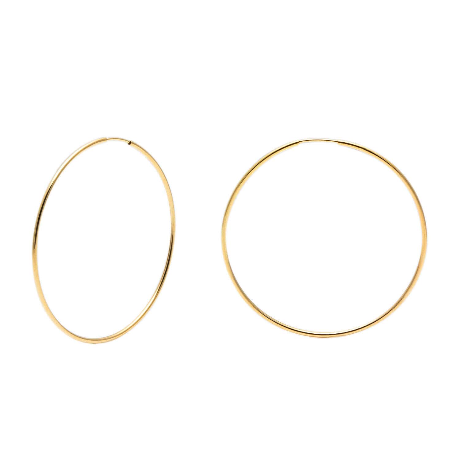 Brinco Argola Redonda 3,5cm Ouro 18k