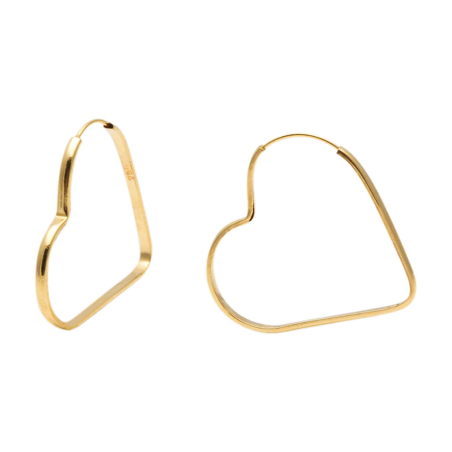 Brinco Argola Coração 1.9cm Ouro 18k