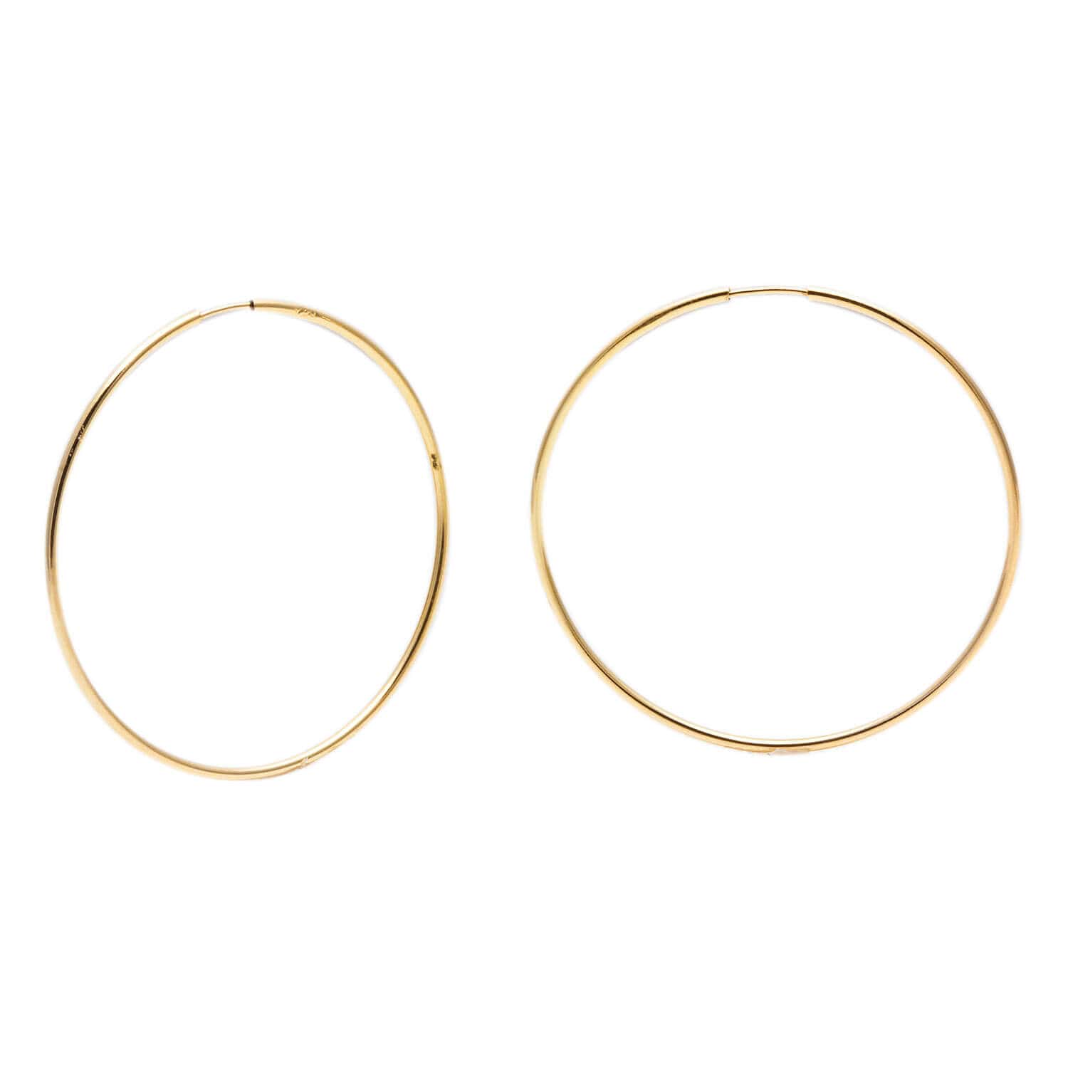 Brinco Argola Redondo 4,2cm Ouro 18k