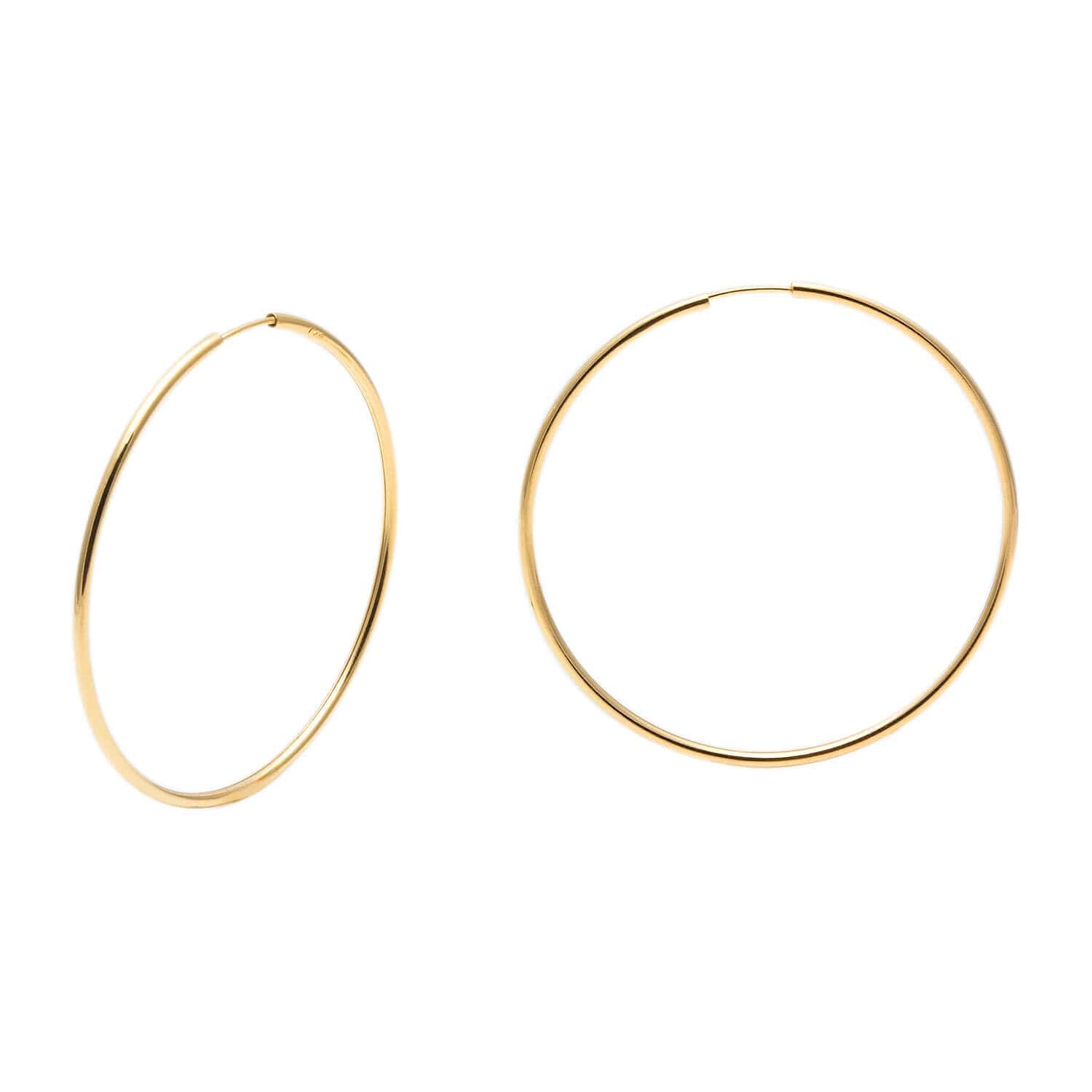 Brinco Argola Redondo 4,5cm Ouro 18k