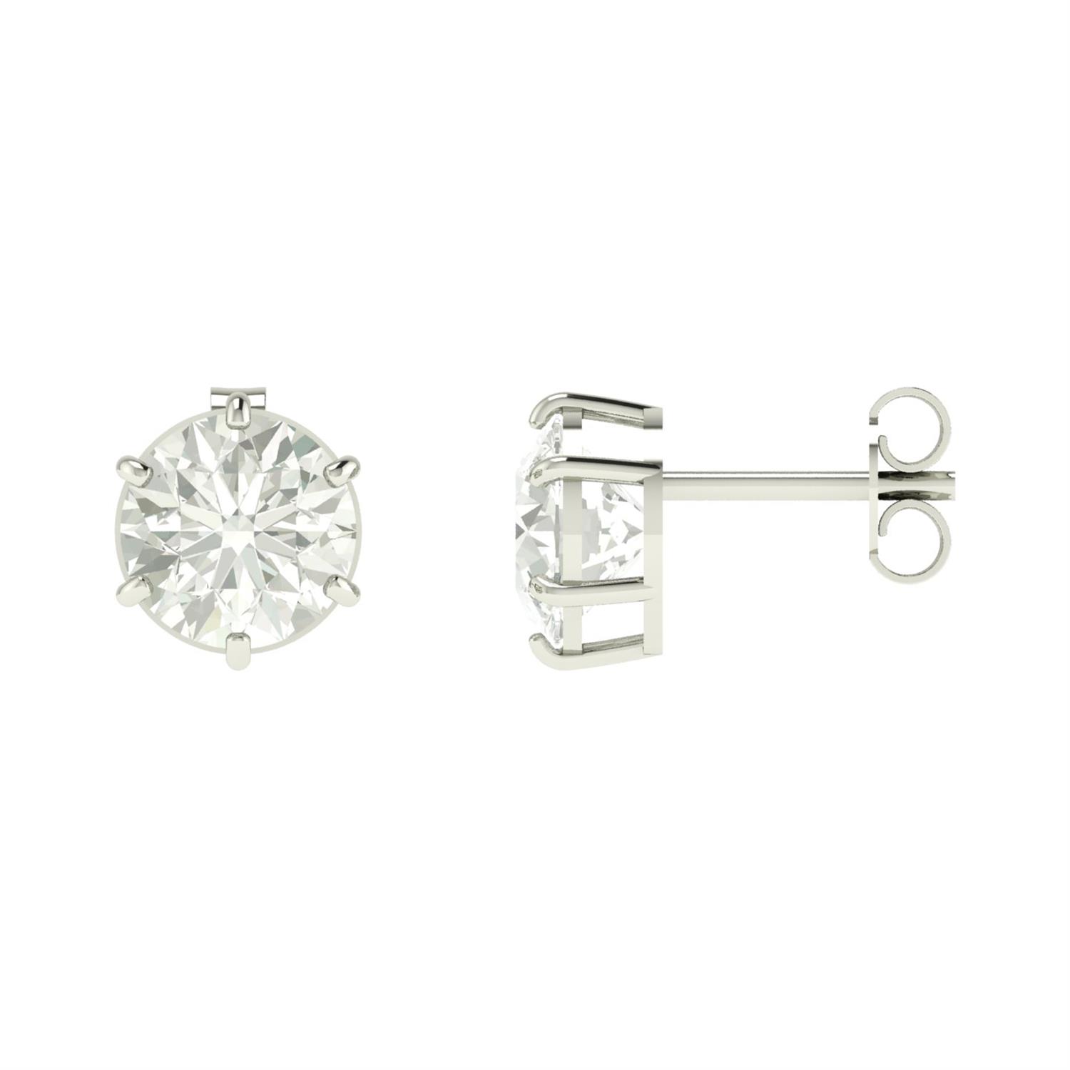 Brinco Ponto de Luz 8mm Moissanite Ouro 18k