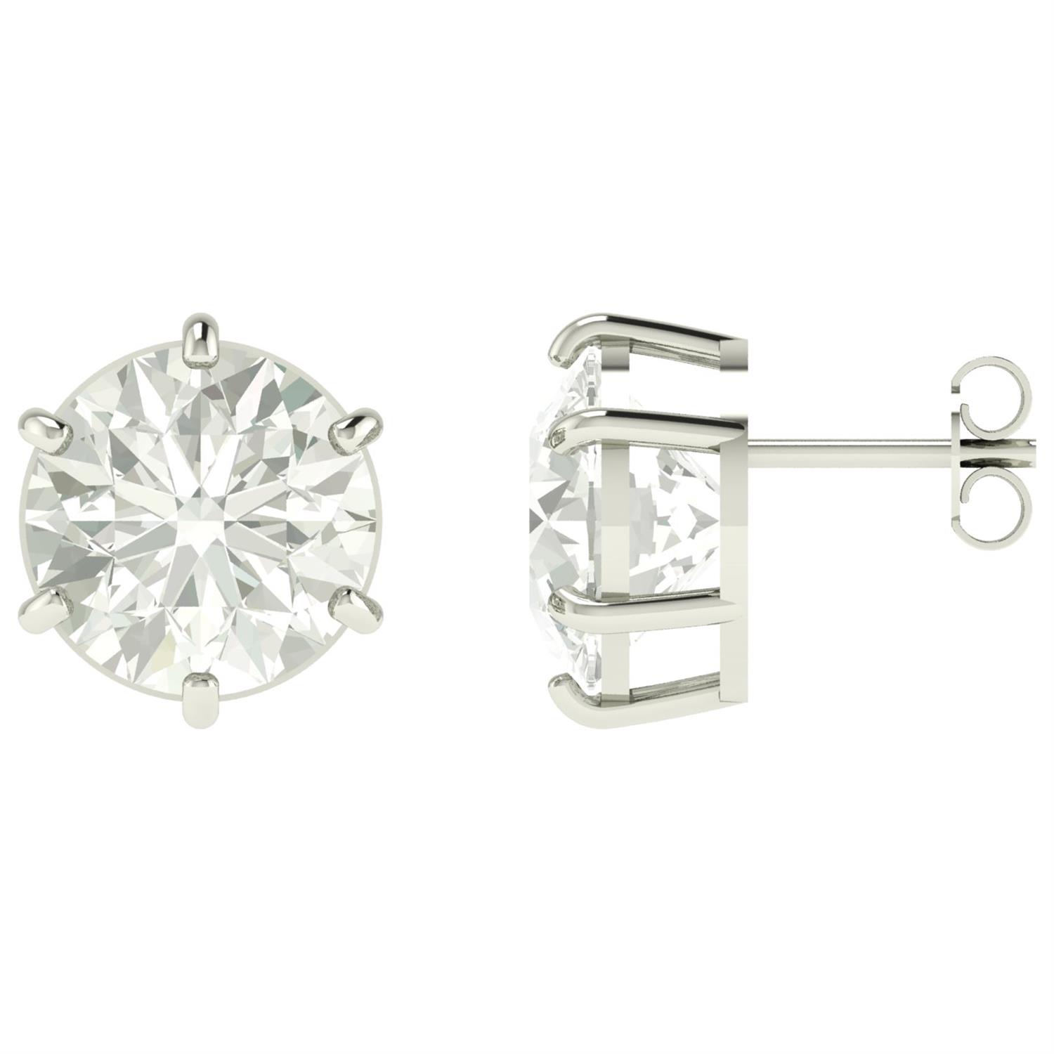 Brinco Ponto de Luz 12mm Moissanite Ouro 18k