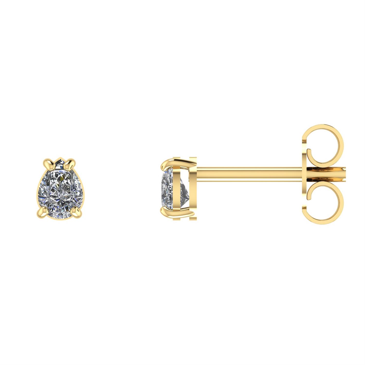 Brinco Gota 2x4 Galeria Ouro 18k