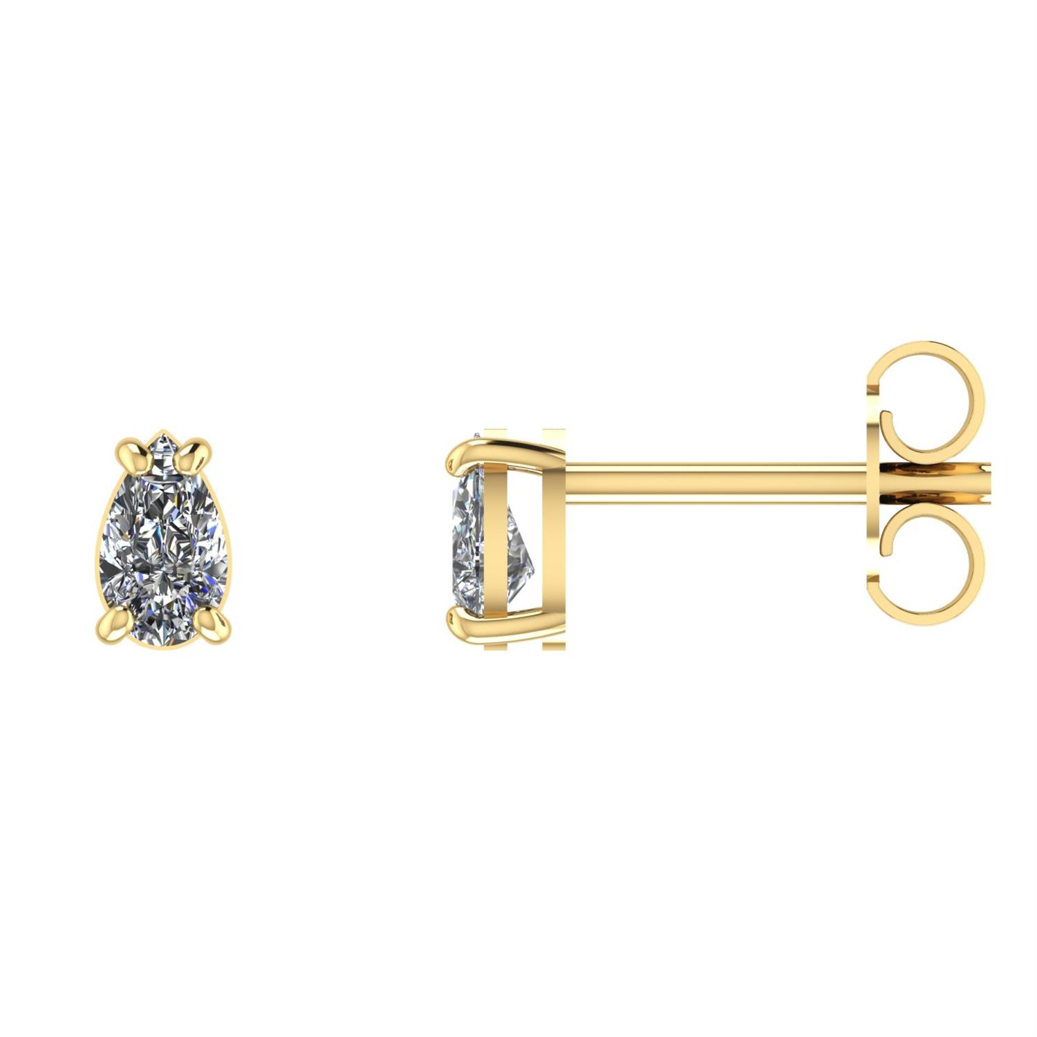 Brinco Gota 3x5 Galeria Ouro 18k