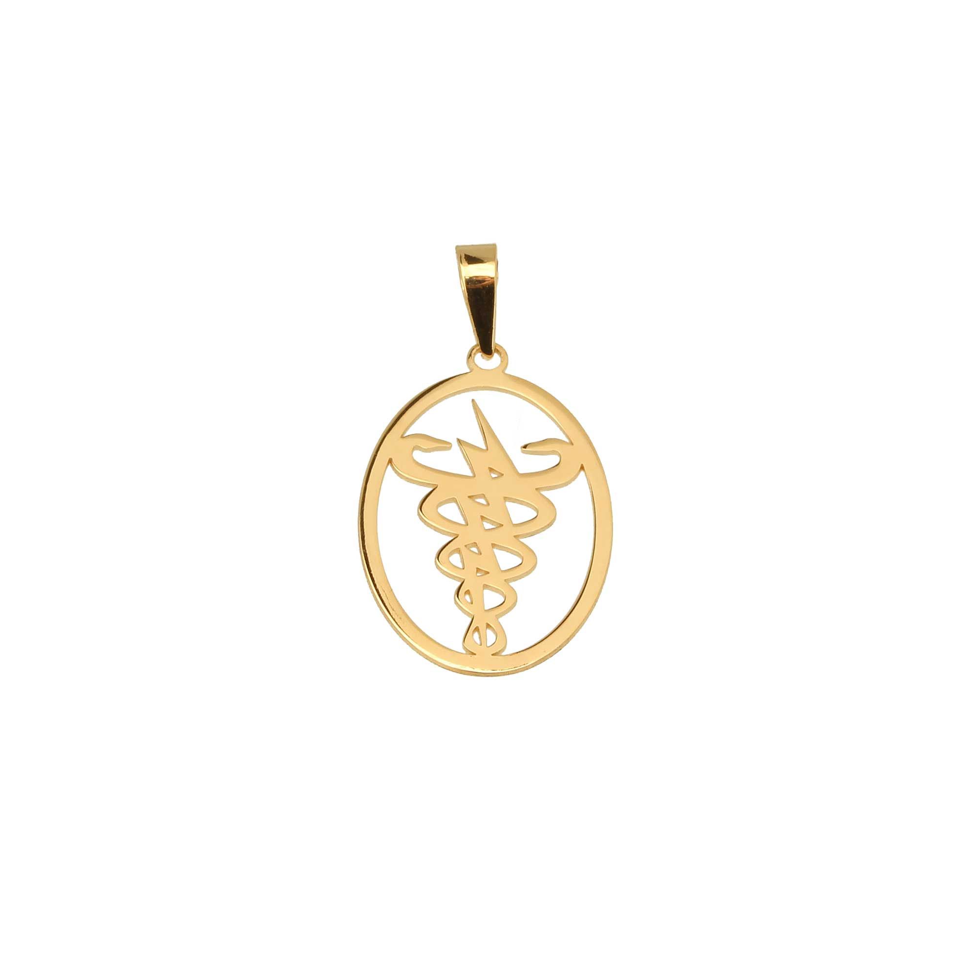 Pingente Fisioterapia Vazado Ouro 18k