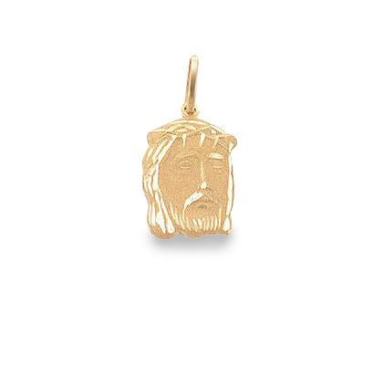 Pingente Face de Cristo 13mm x 9mm Ouro 18k