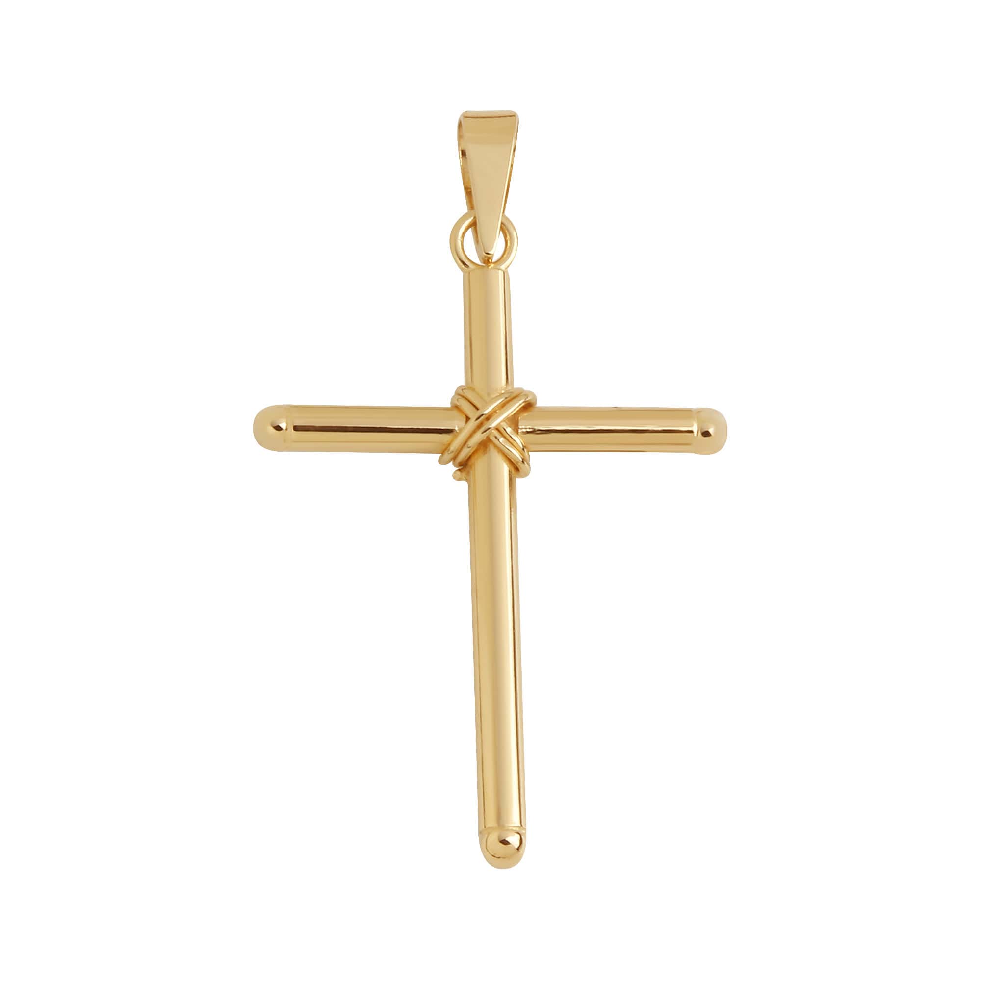 Pingente Cruz 21mm x 28mm Ouro 18k