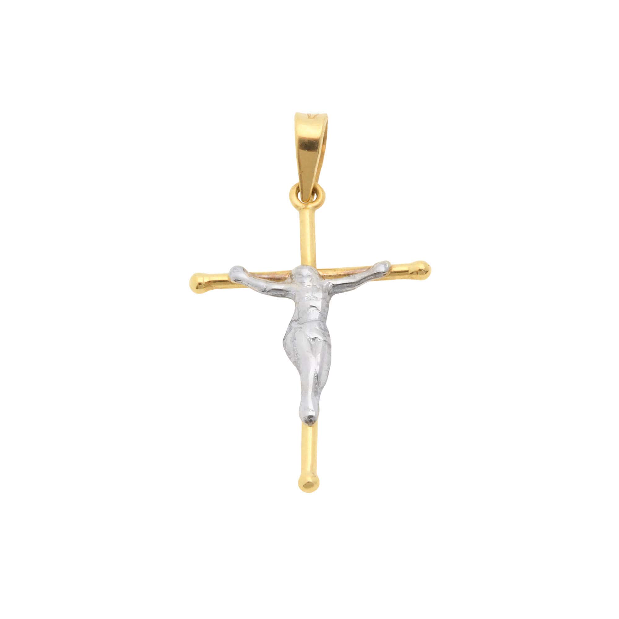Pingente Crucifixo 15mm x 20mm Ouro 18k
