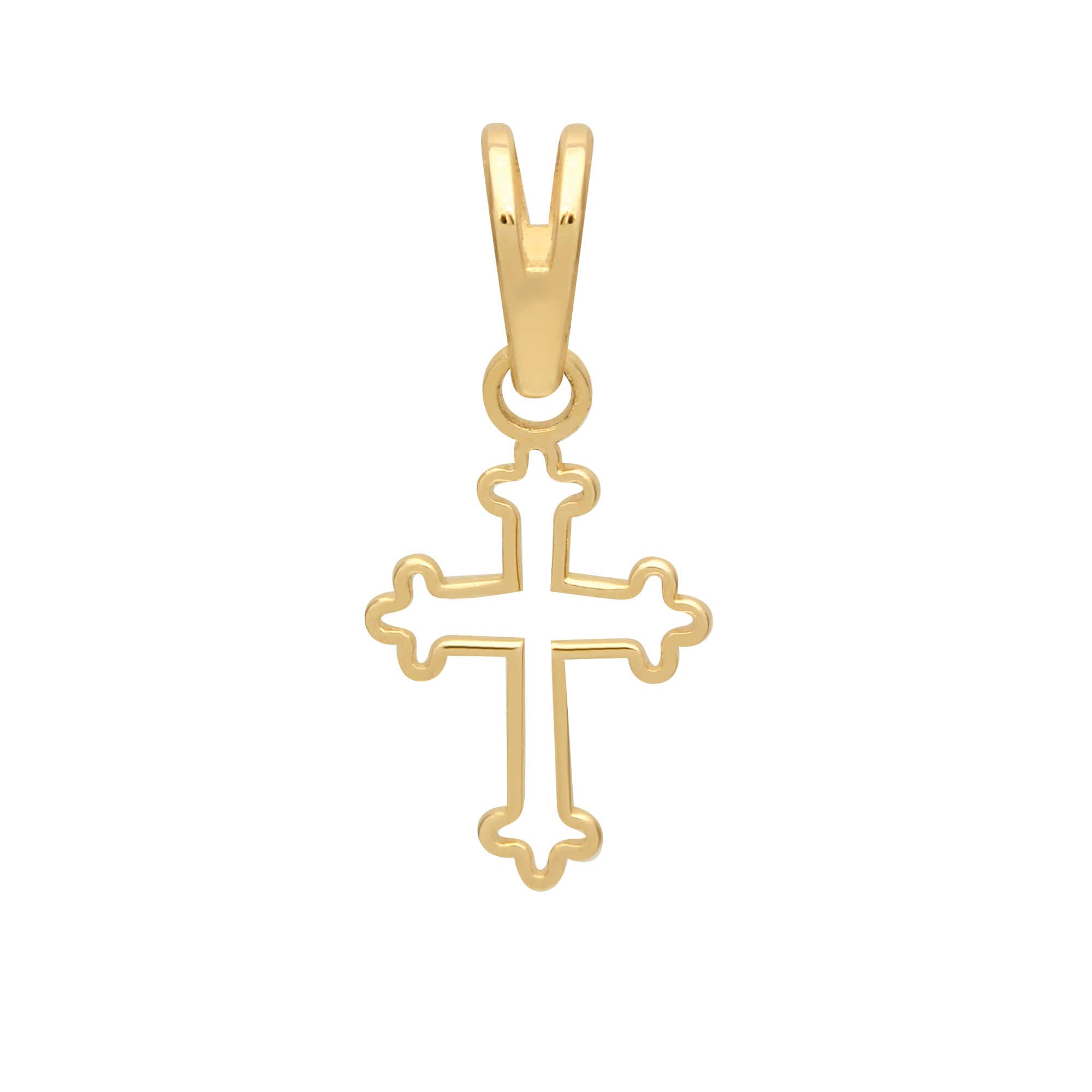 Pingente Cruz Vazada Pequena Ouro 18k