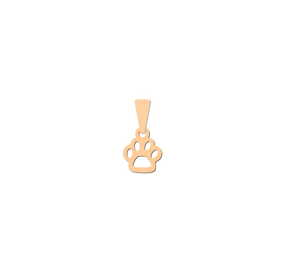 Pingente Patinha Vazada Pequeno Ouro 18k