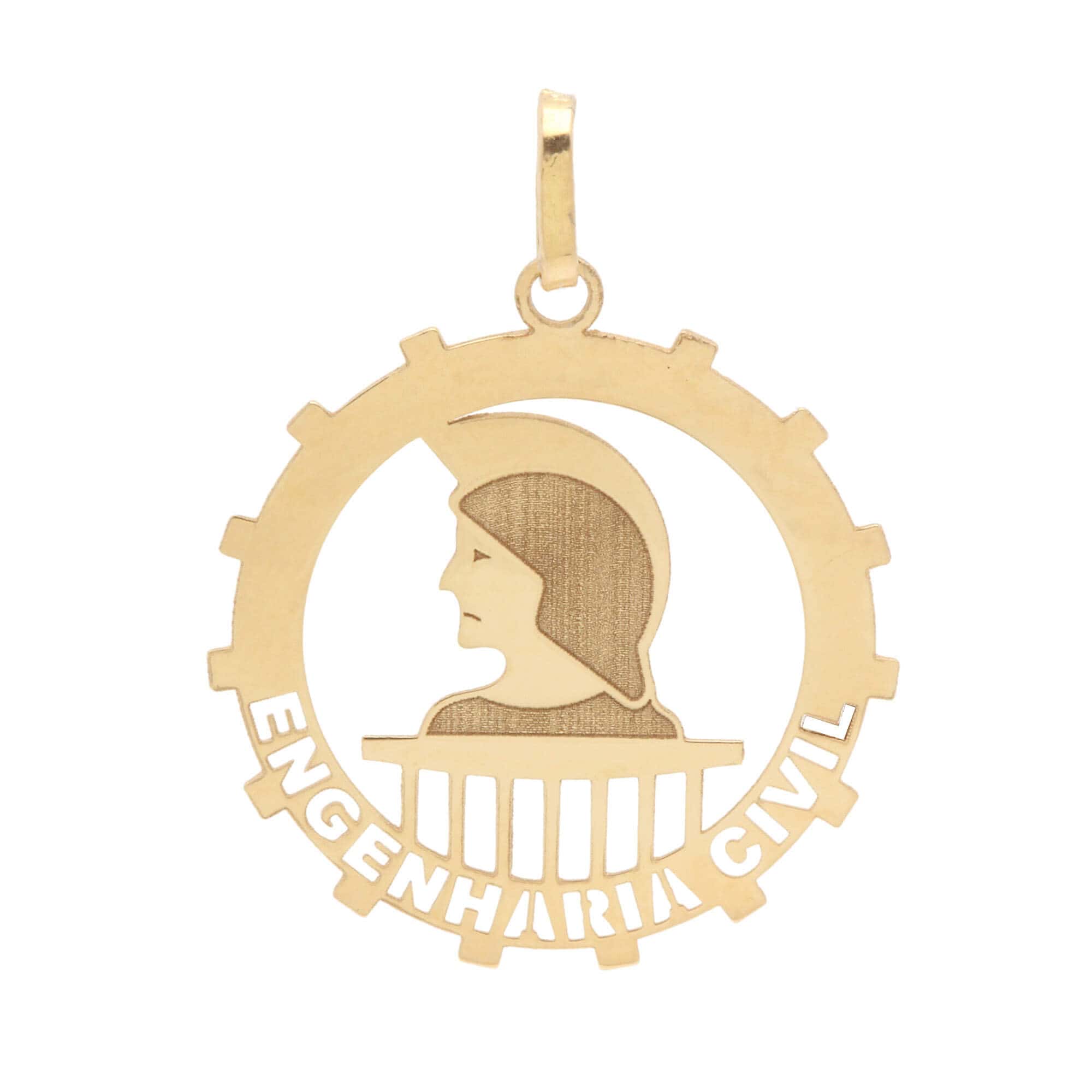 Pingente Profissão Engenharia Civil Ouro 18k