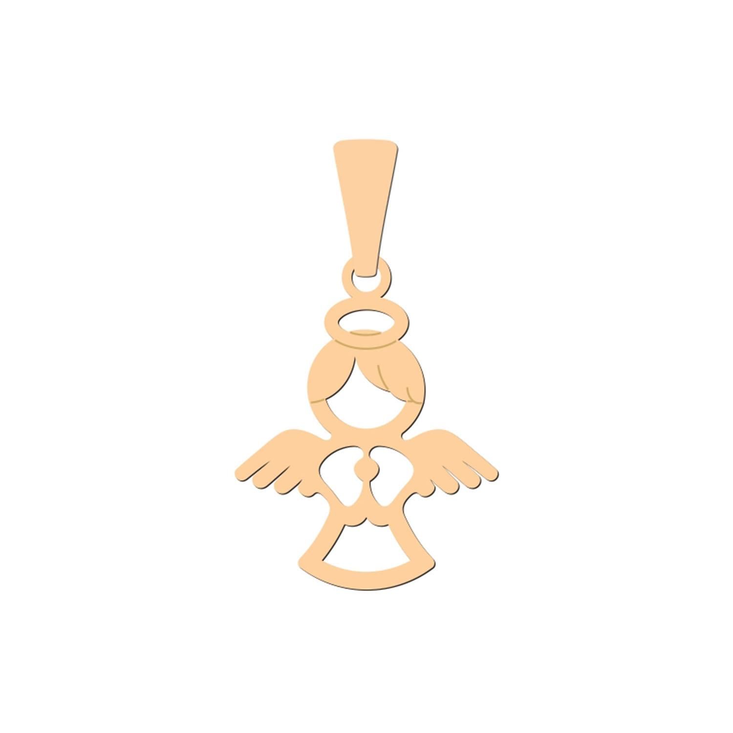 Pingente Anjo da Guarda Médio Ouro 18k