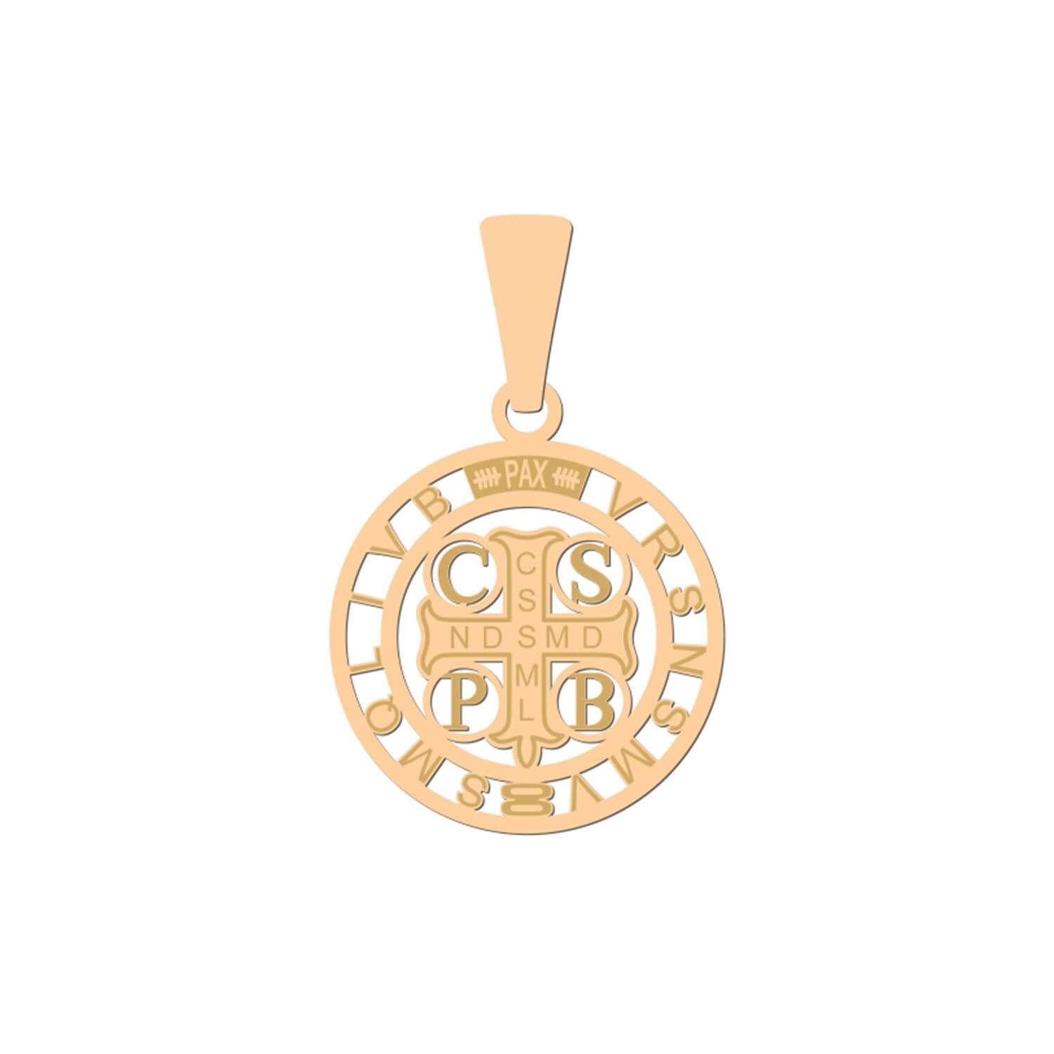 Pingente São Bento P Vazado Ouro 18k