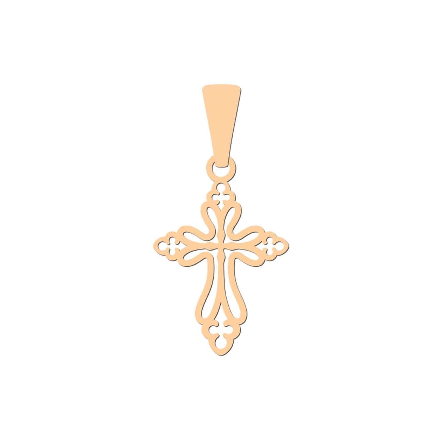 Pingente Cruz Vazada Ouro 18k