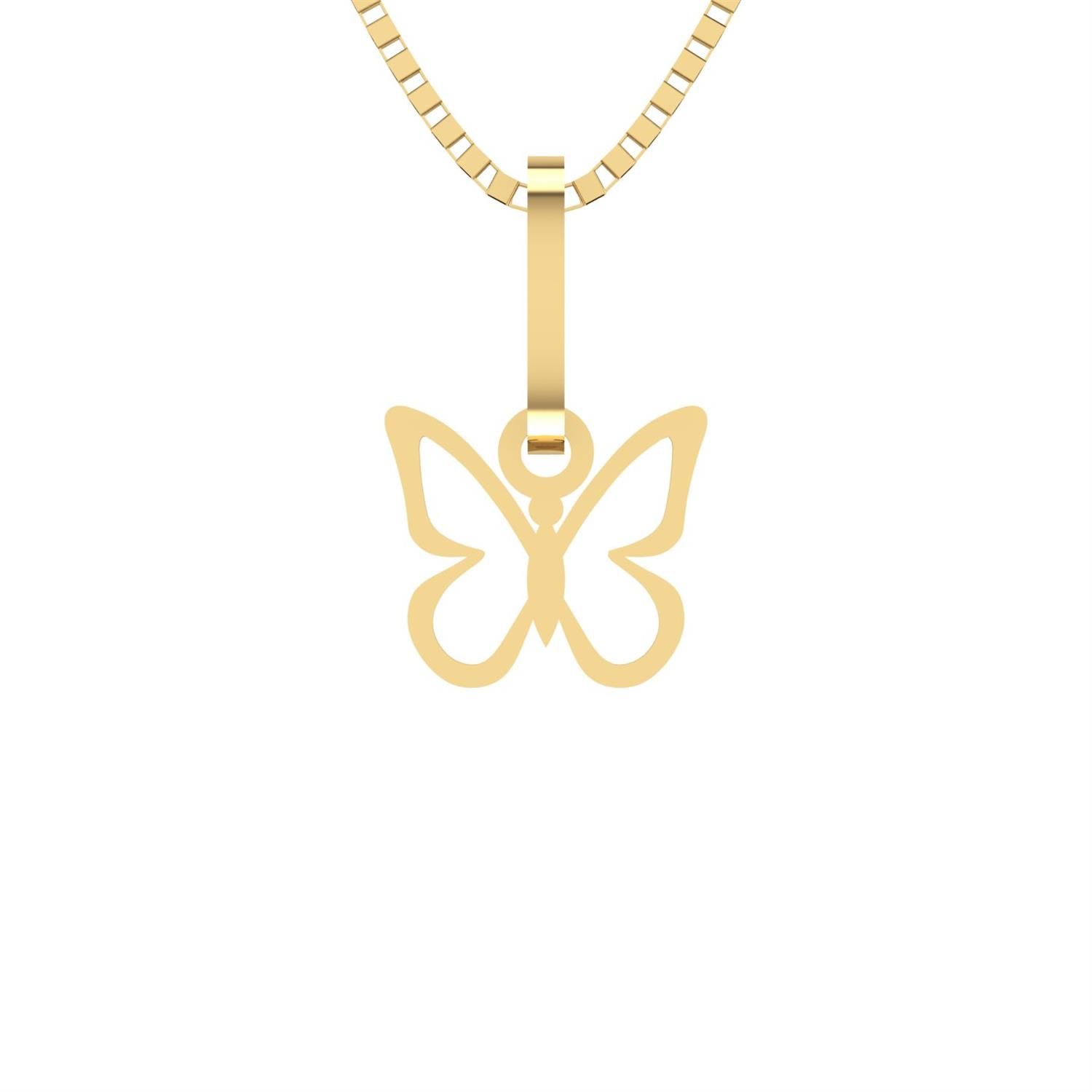 Pingente Borboleta Delicada P Ouro 18k