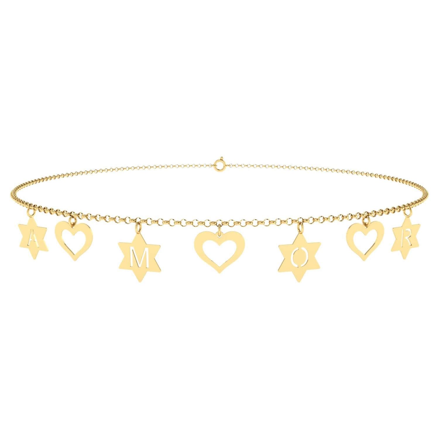 Choker Bailarina Amor Ouro 18k