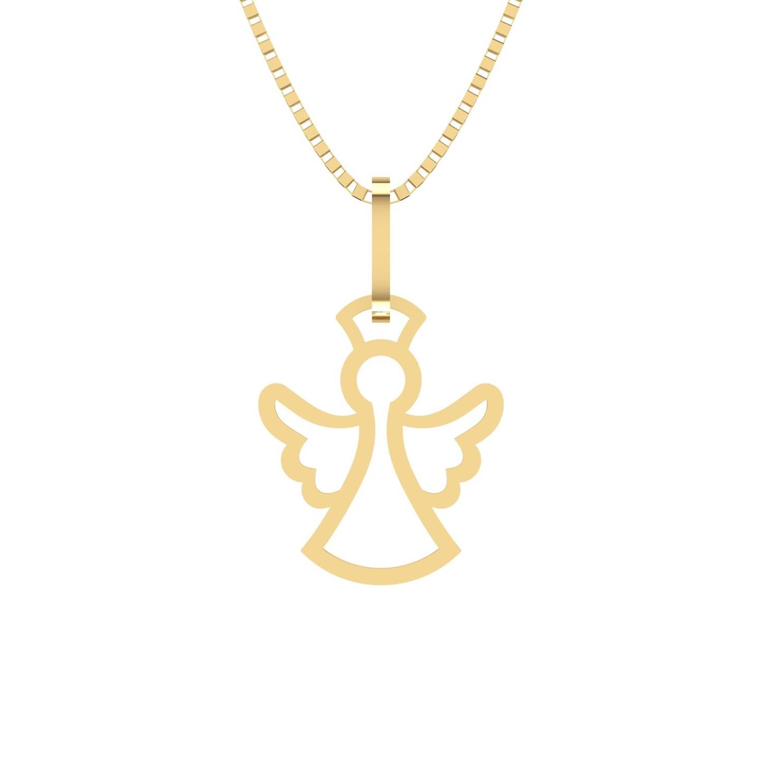 Pingente Anjinho de Neve Ouro 18k